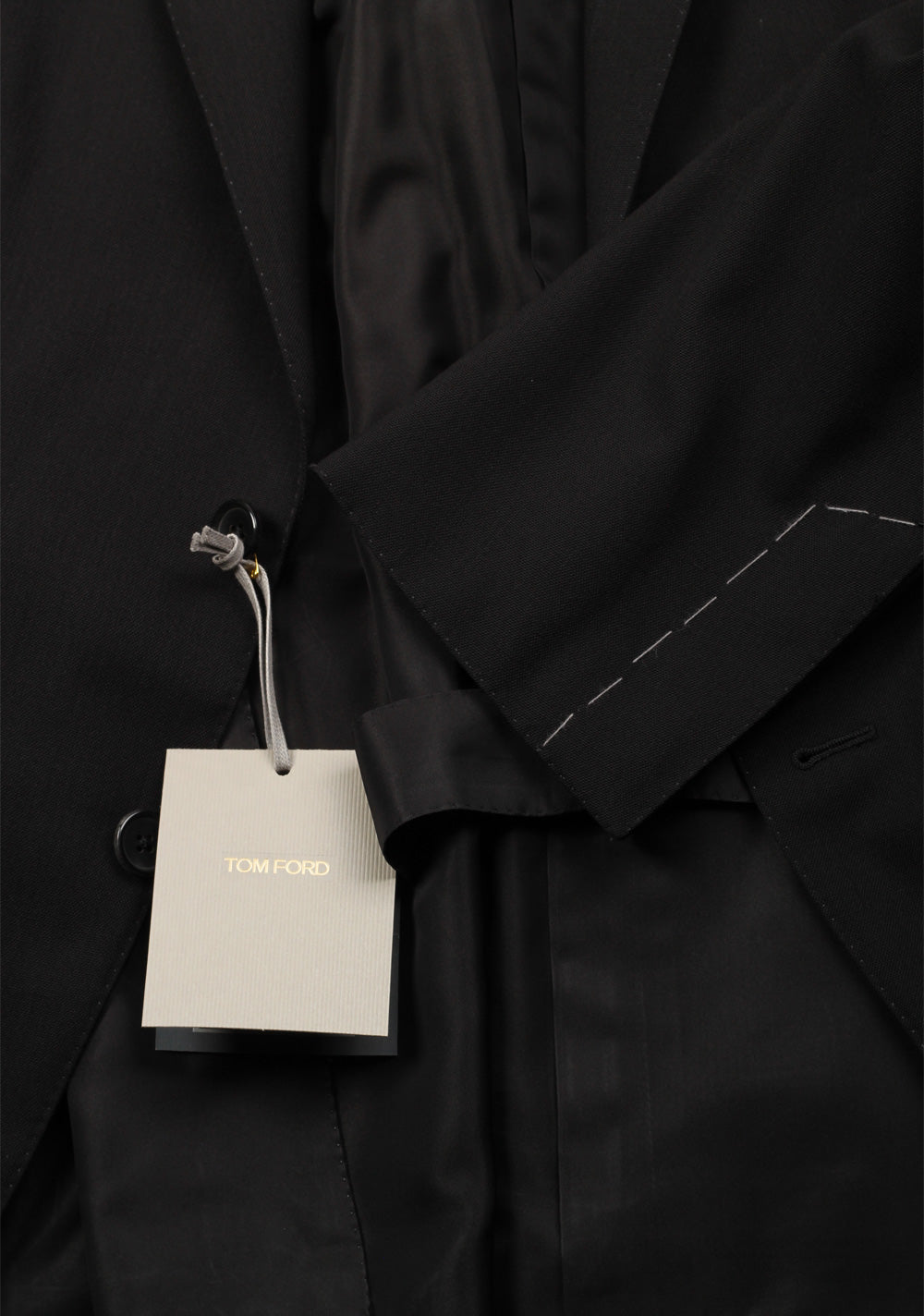TOM FORD O'Connor Black Suit Size 56 / 46R U.S. Wool Fit Y