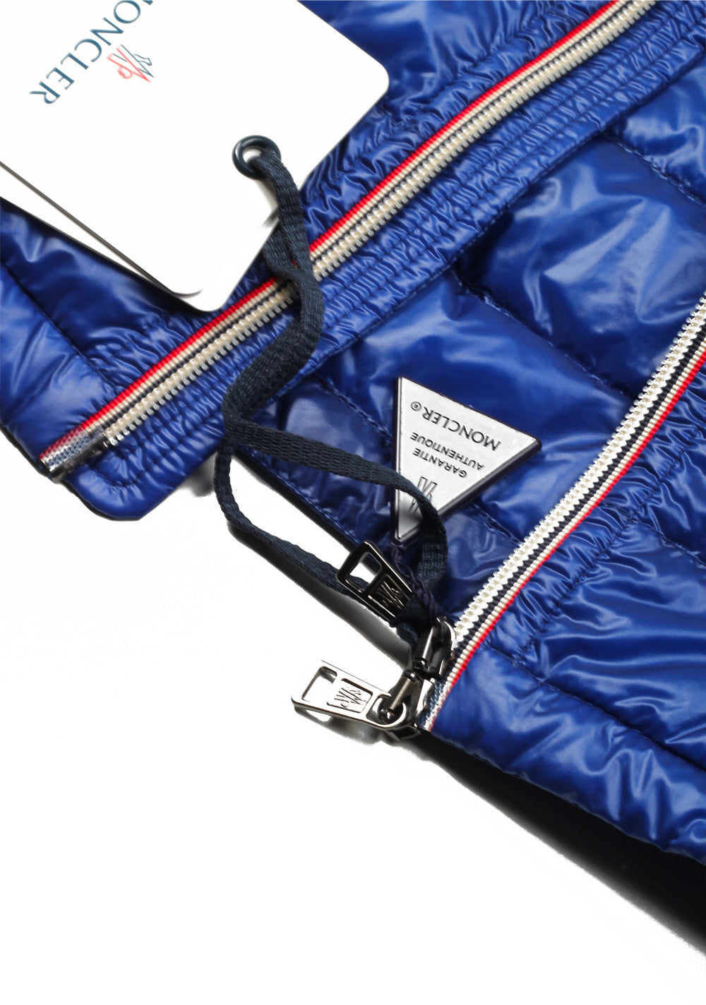 Moncler Blue Gien Hooded Shell Gilet Vest Size 3 / M / 50 / 40 U.S.