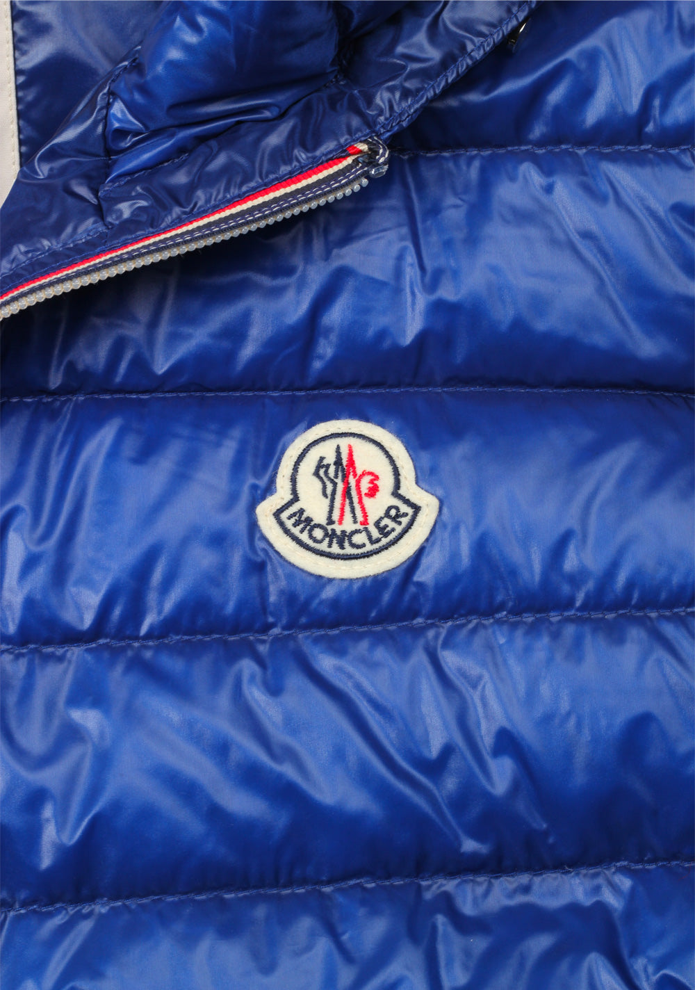 Moncler Blue Gien Hooded Shell Gilet Vest Size 3 / M / 50 / 40 U.S.