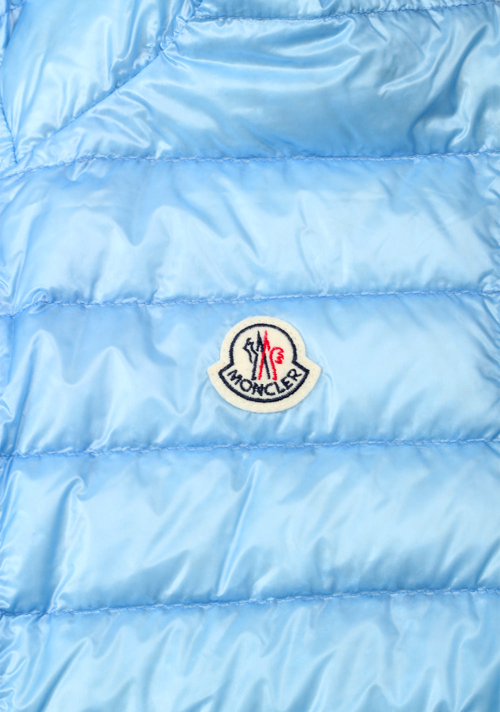 Moncler Blue Gien Hooded Shell Gilet Vest Size 4 / L / 52 / 42 U.S.