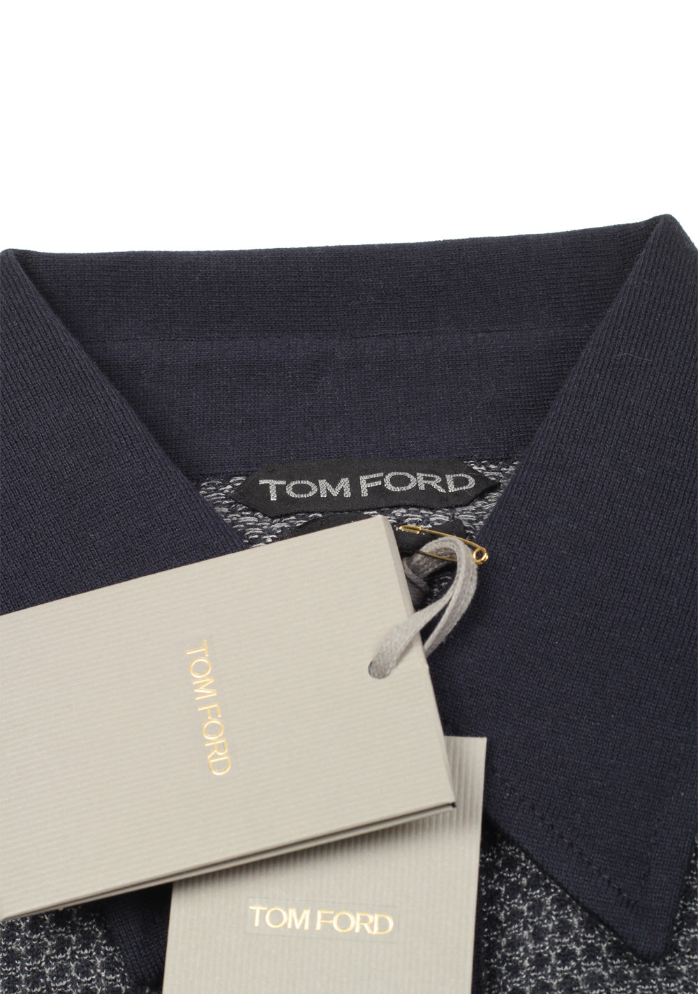 TOM FORD Gray Long Sleeve Polo Sweater Size 48 / 38R U.S.