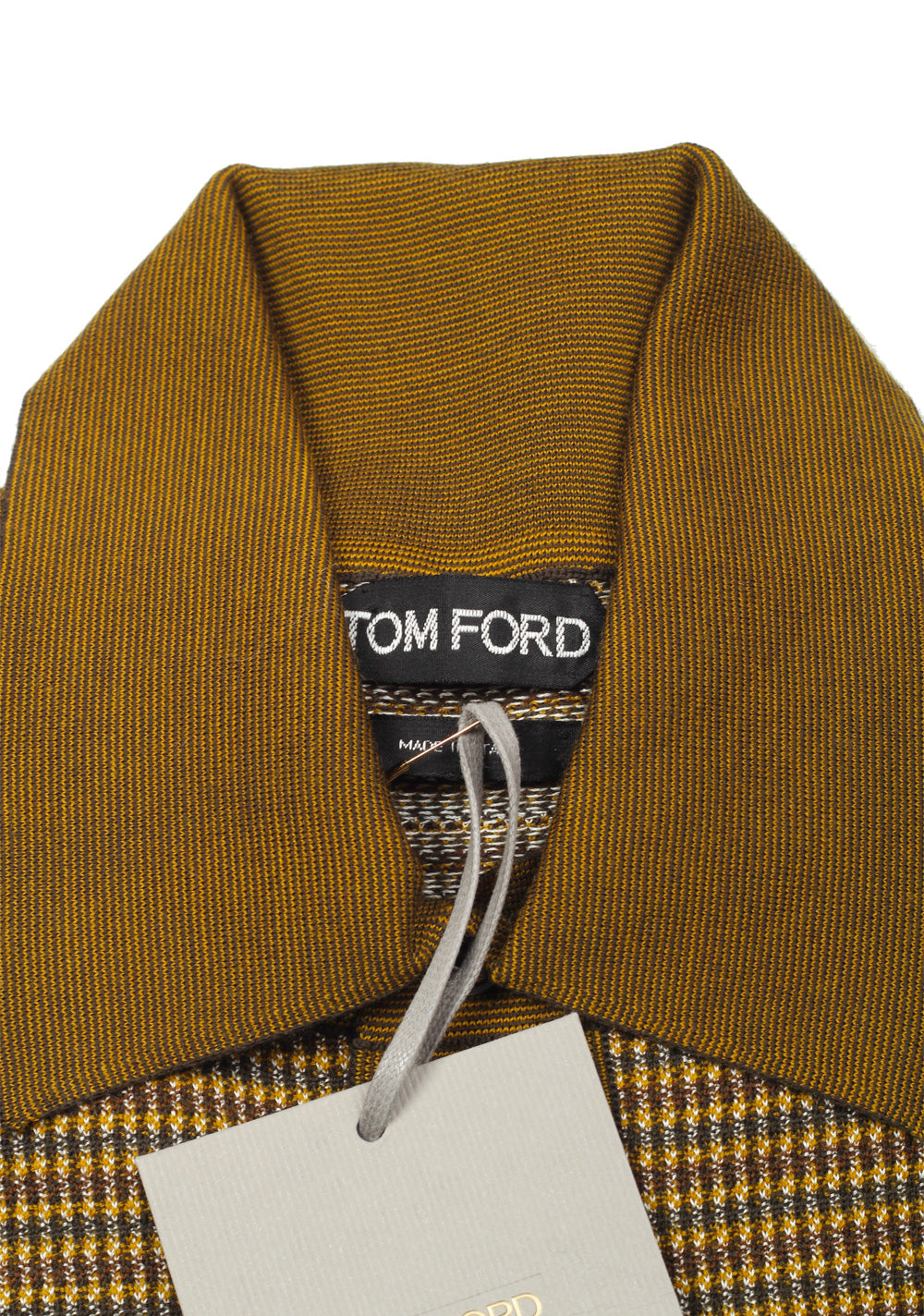 TOM FORD Yellow Long Sleeve Polo Sweater Size 48 / 38R U.S. In Wool Silk