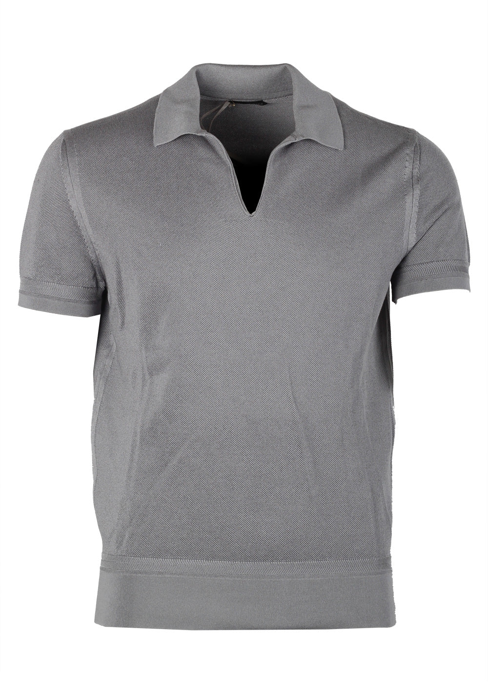 TOM FORD Gray Short Sleeve Polo Shirt Size 48 / 38R U.S.