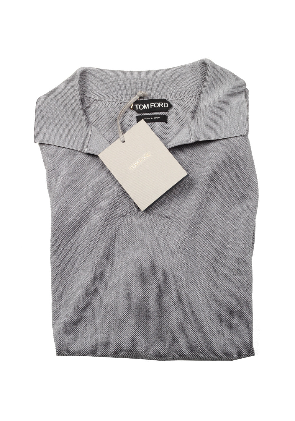 TOM FORD Gray Short Sleeve Polo Shirt Size 48 / 38R U.S.