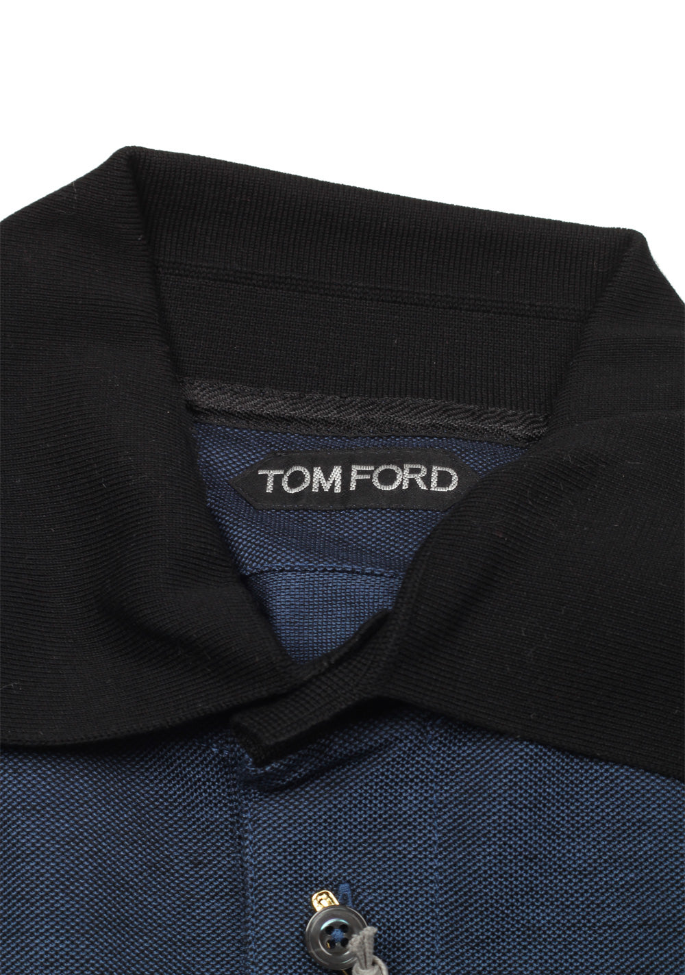 TOM FORD Blue Short Sleeve Polo Shirt Size 48 / 38R U.S.