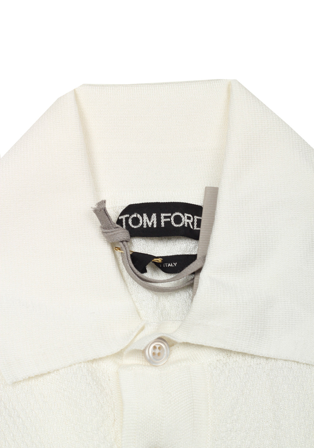TOM FORD White Short Sleeve Polo Shirt Size 48 / 38R U.S.