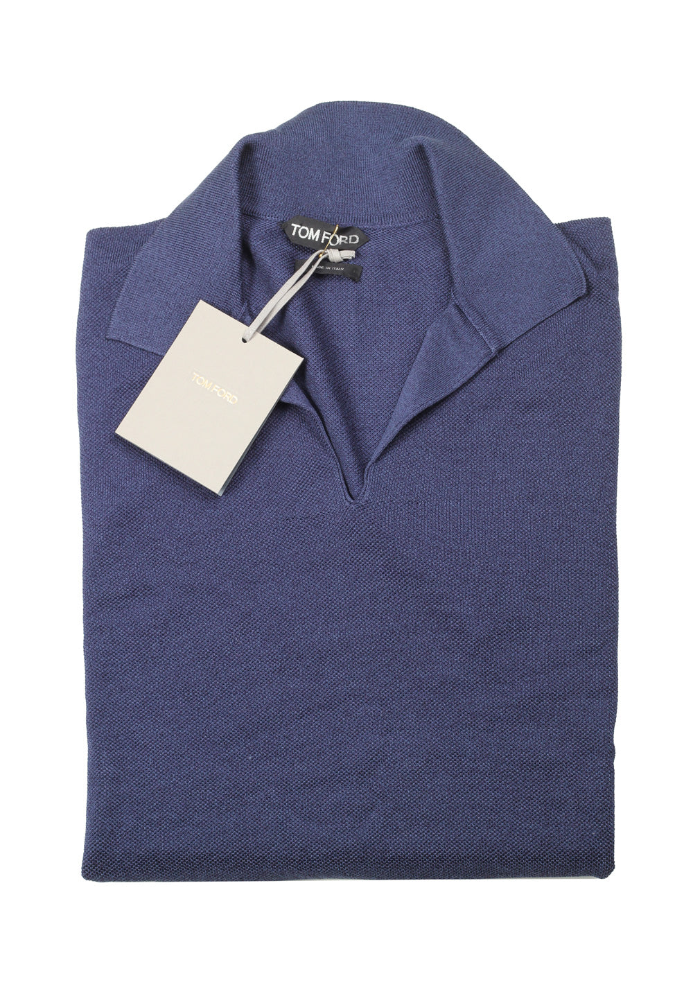 TOM FORD Blue Short Sleeve Polo Shirt Size 48 / 38R U.S.