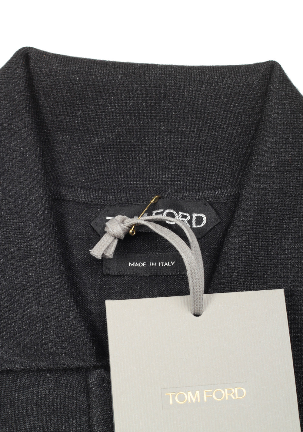TOM FORD Black Long Sleeve Polo Sweater Size 48 / 38R U.S. In Cashmere Silk