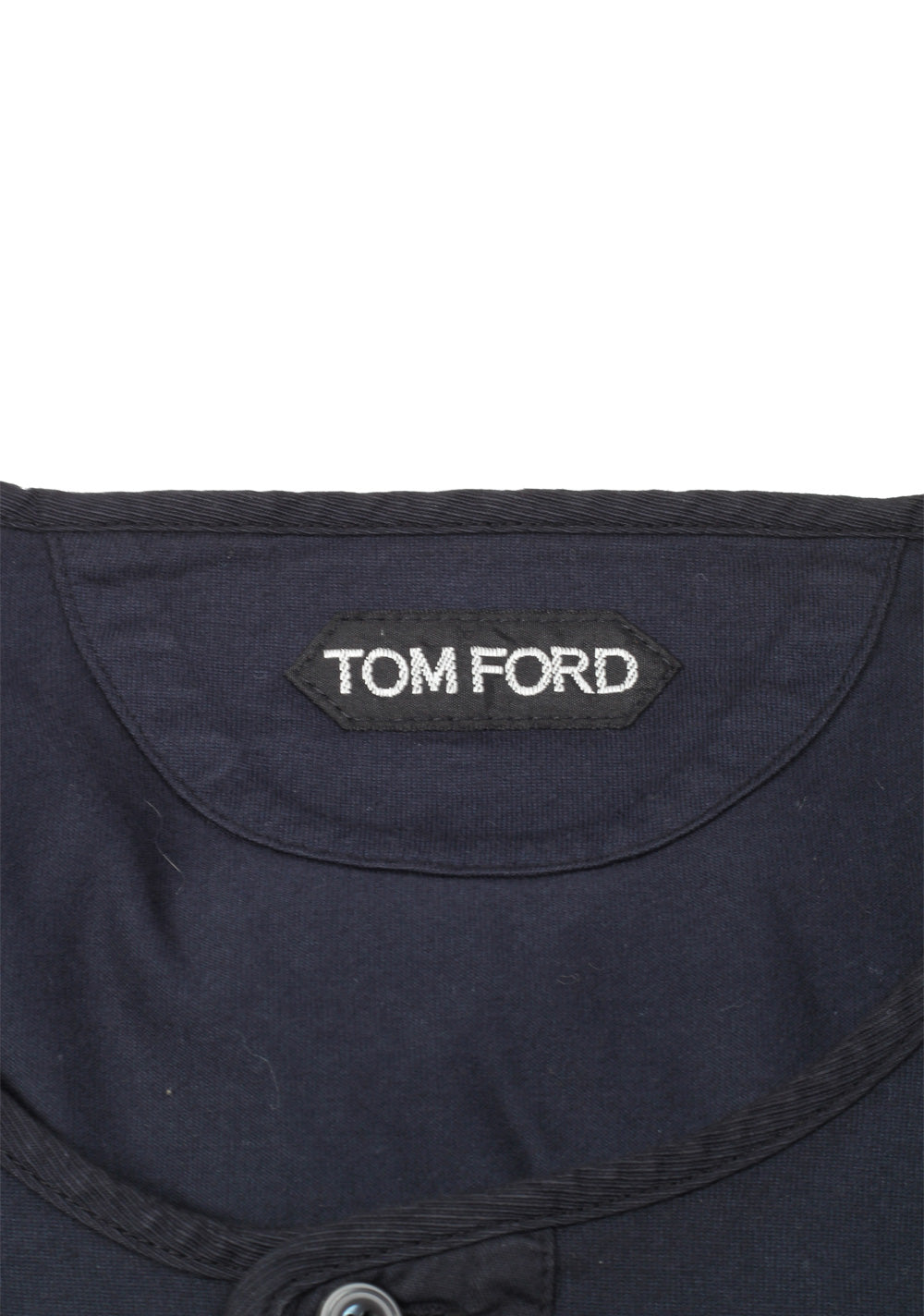 TOM FORD Blue Short Sleeve Henley T-Shirt Size 48 / 38R U.S. In Cotton