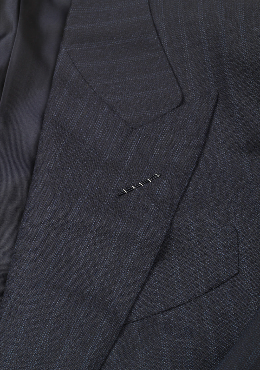 TOM FORD Shelton Striped Blue Suit Size 48 / 38R U.S. In Wool