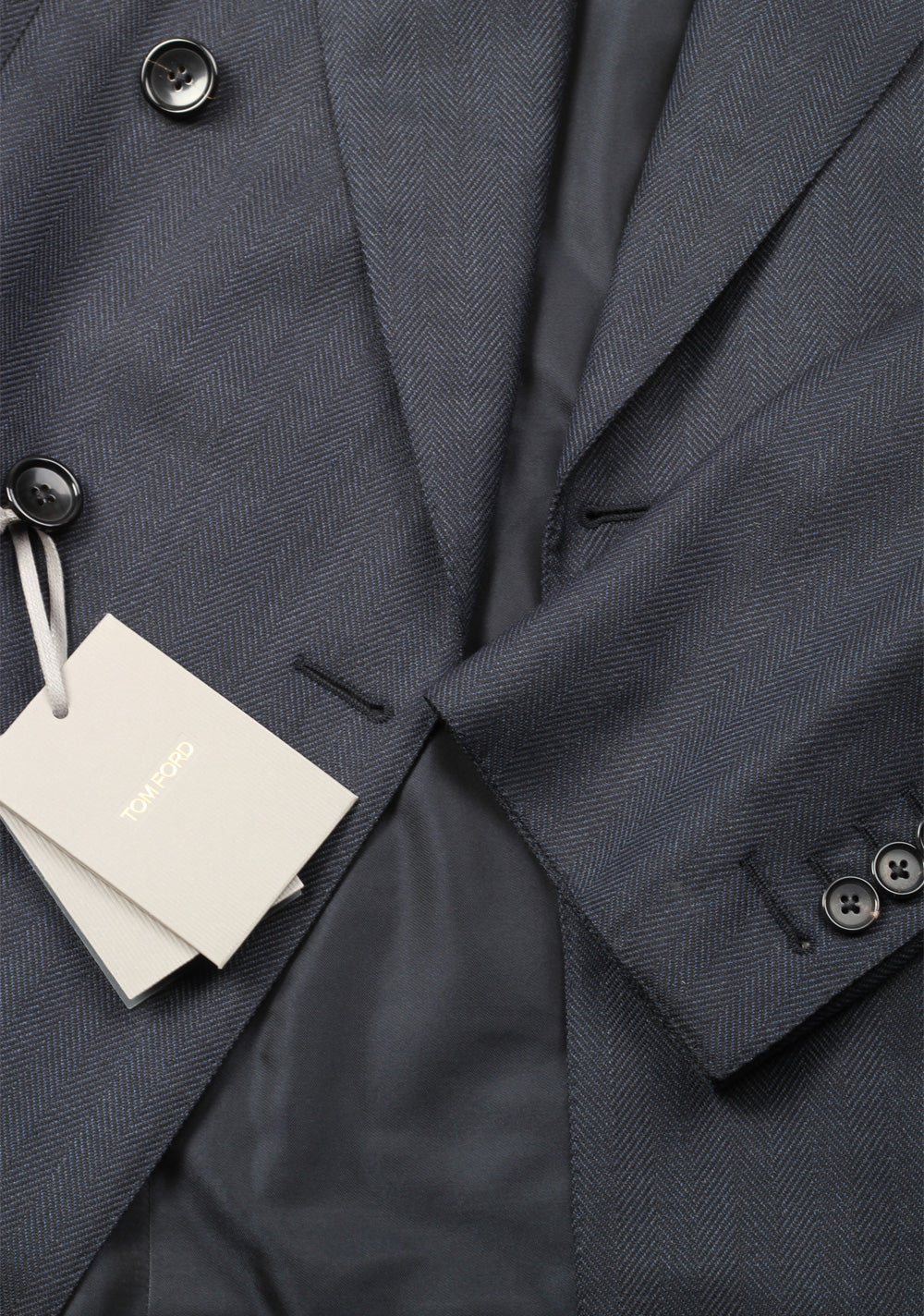 TOM FORD Shelton Double Breasted Blue Suit Size 48 / 38R U.S. In Wool