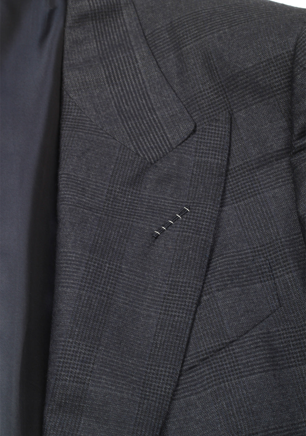 TOM FORD Shelton Checked Blueish Gray Suit Size 48 / 38R U.S. In Wool Silk