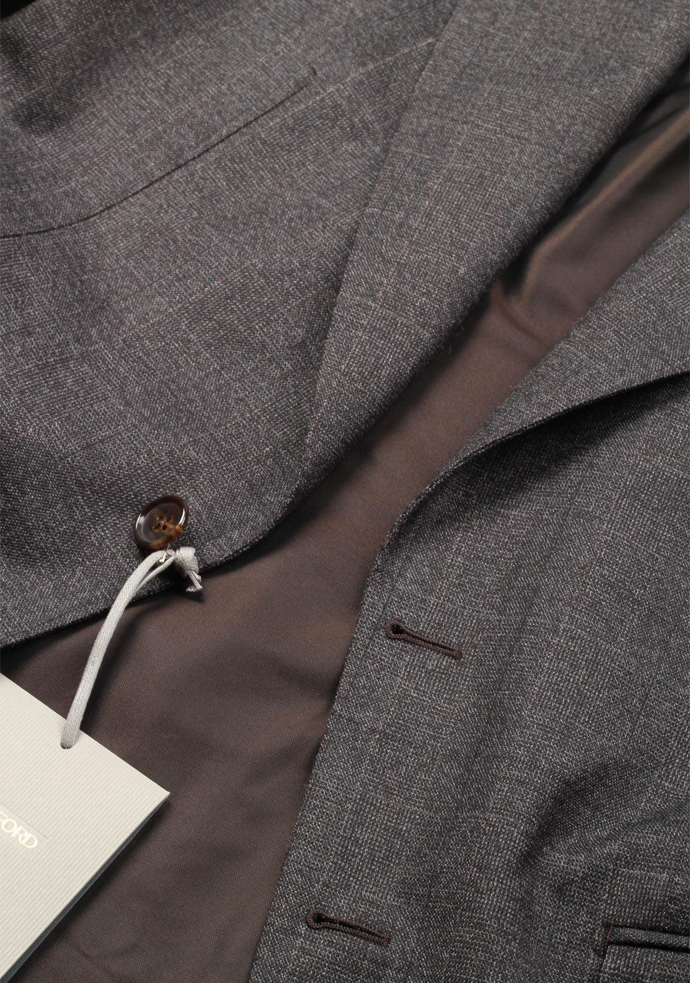 TOM FORD Shelton Checked Gray Suit Size 48 / 38R U.S. In Wool