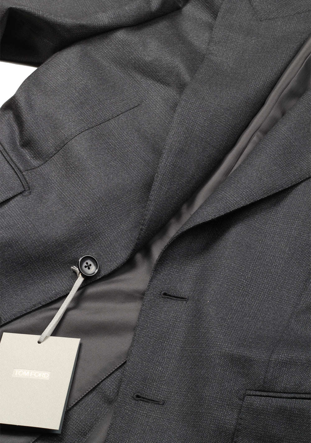 TOM FORD Shelton Checked Gray Suit Size 48 / 38R U.S. In Wool Silk