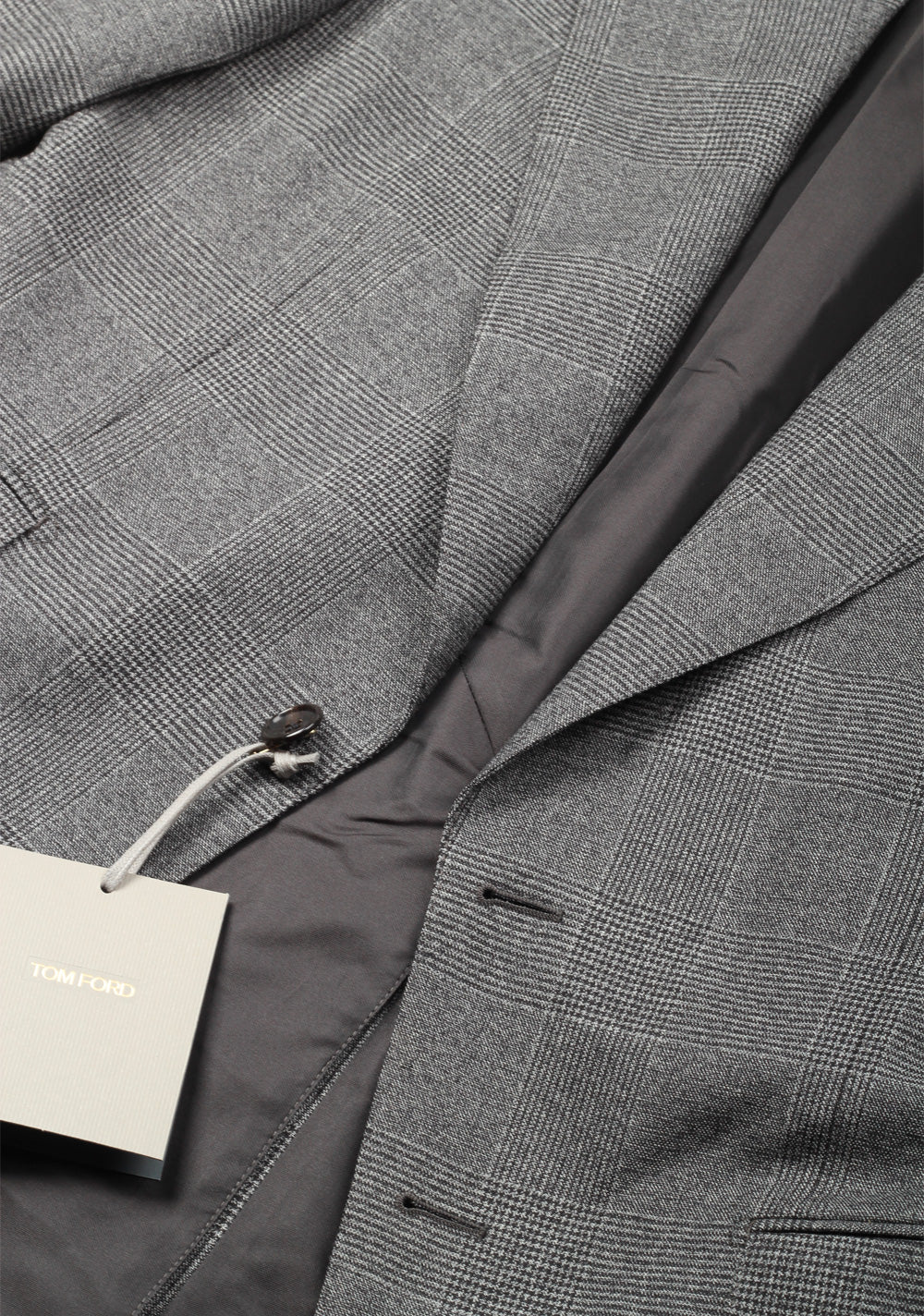 TOM FORD Shelton Checked Gray Suit Size 48 / 38R U.S. In Wool