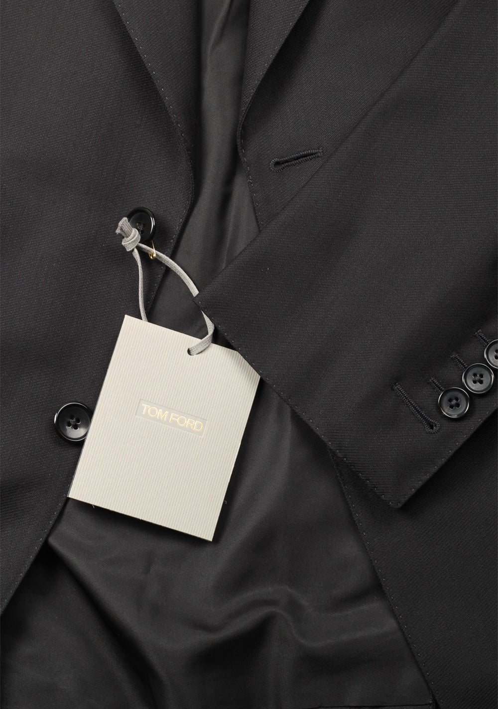 TOM FORD Shelton Black Suit Size 48 / 38R U.S. In Wool