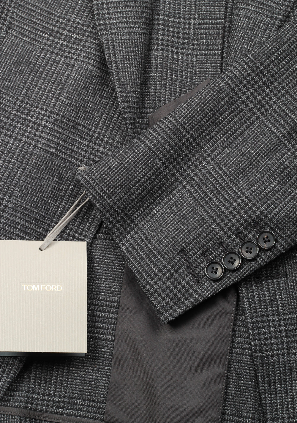 TOM FORD Shelton Checked Gray Sport Coat Size 48 / 38R U.S. In Wool Alpaca Cashmere