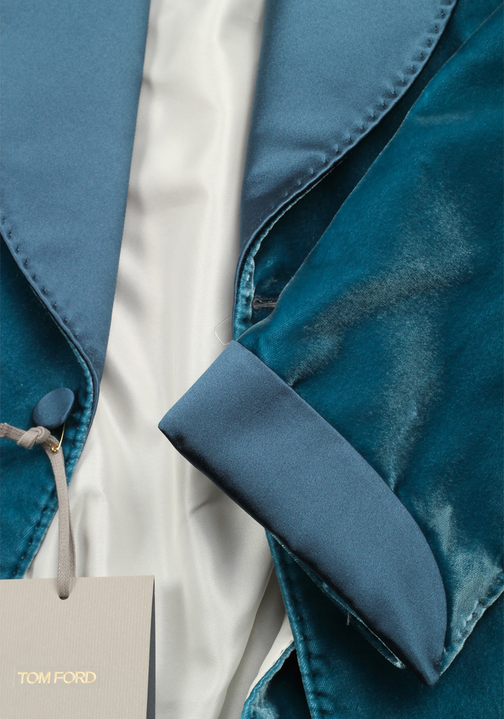 TOM FORD Shelton Shawl Collar Velvet Teal Sport Coat Tuxedo Dinner Jacket Size Size 50 / 40R U.S.