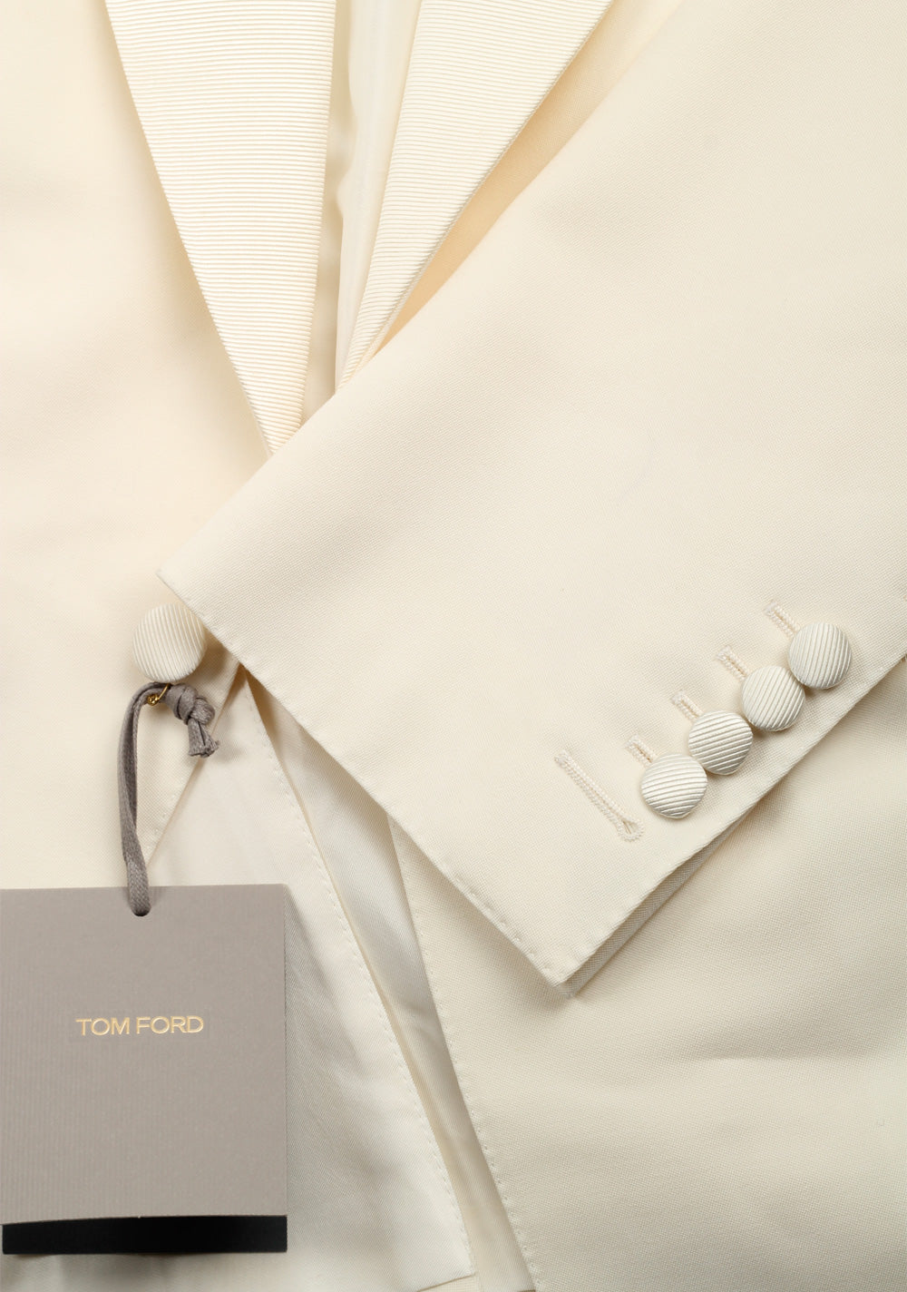 TOM FORD Windsor Shawl Collar Ivory Sport Coat Tuxedo Dinner Jacket Size 50 / 40R U.S. Fit A