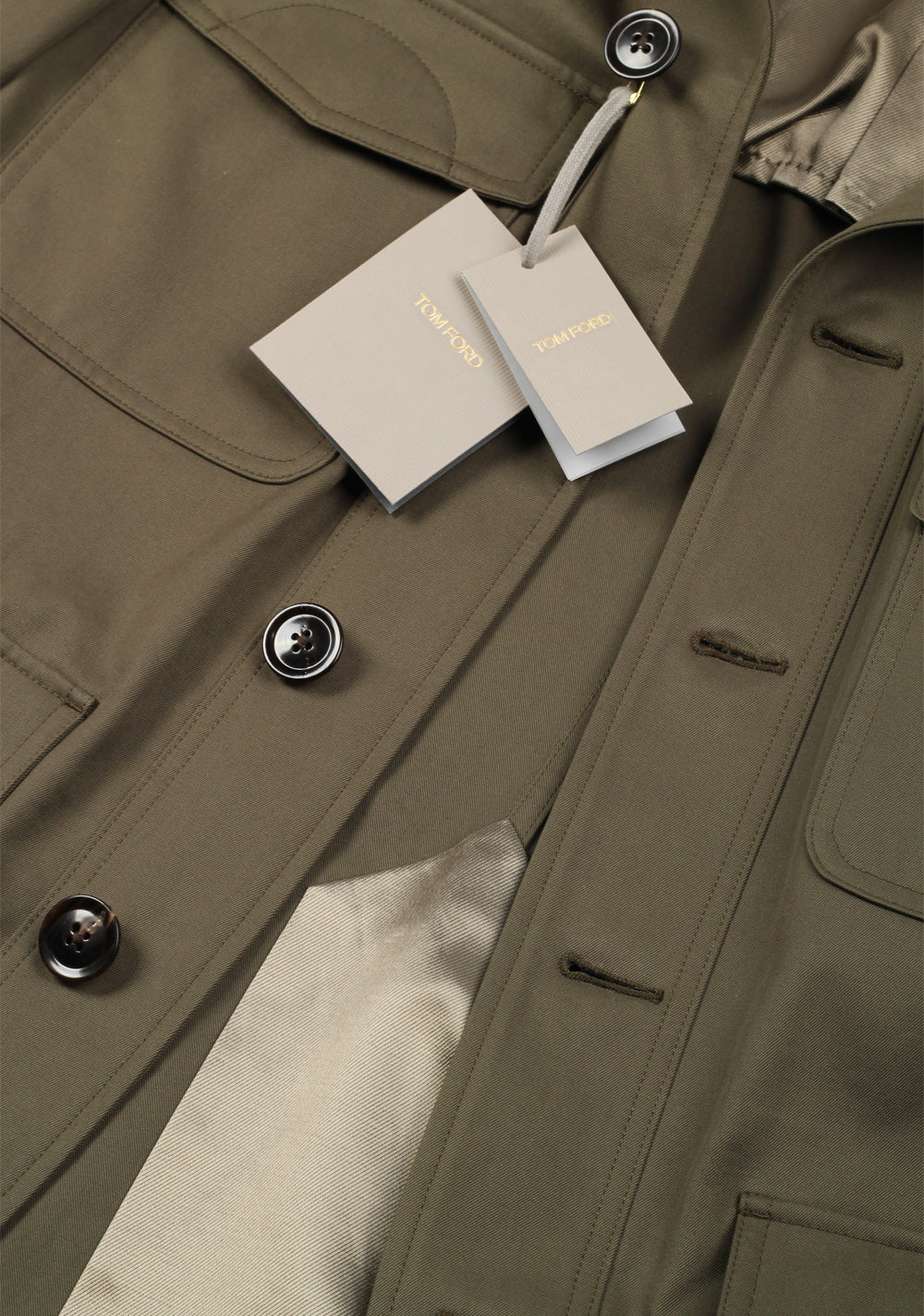 TOM FORD Green Military Coat Size 56 / 46R U.S. Outerwear