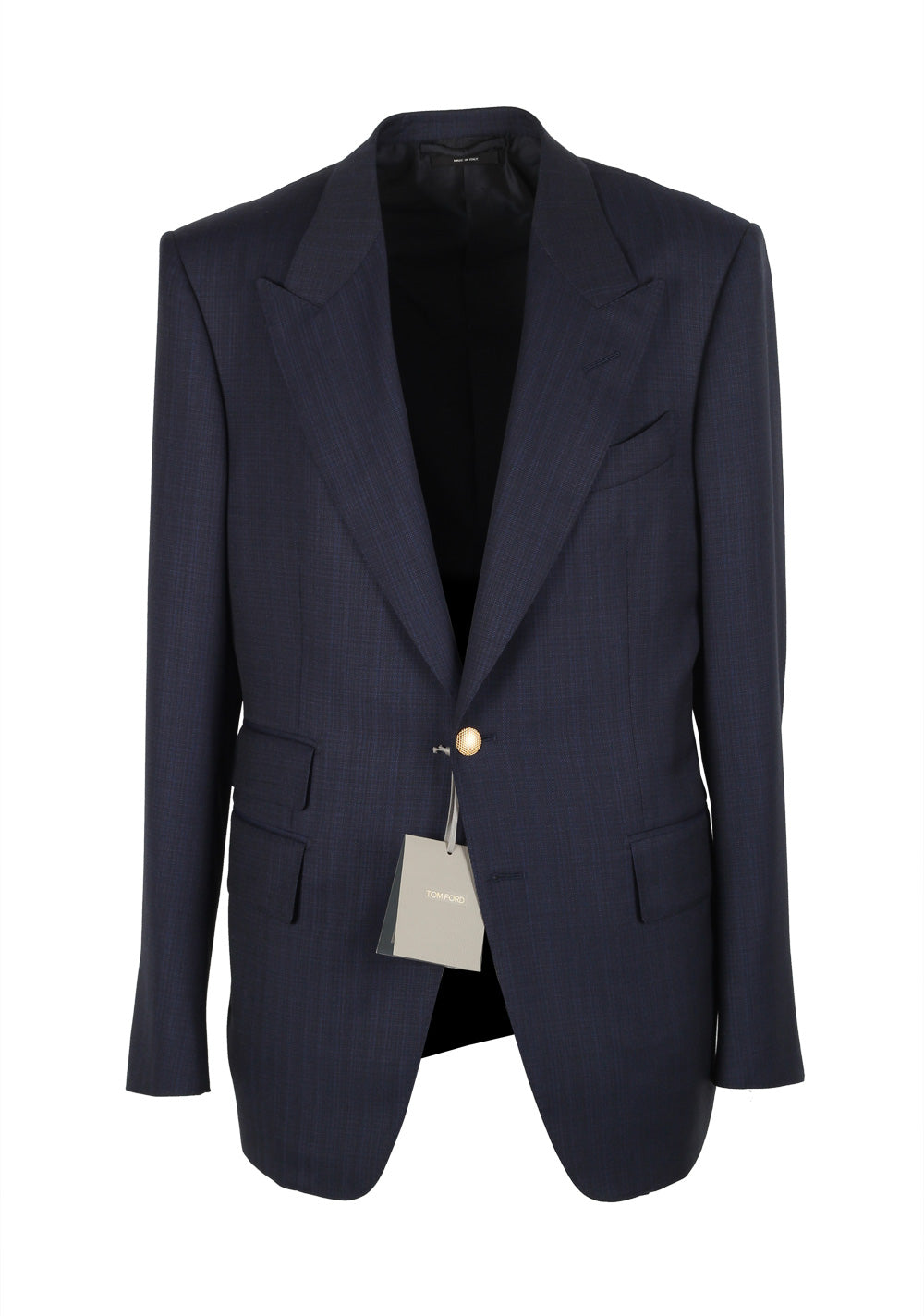 TOM FORD Shelton Blue Gold Buttons Sport Coat Size 54 / 44R U.S.