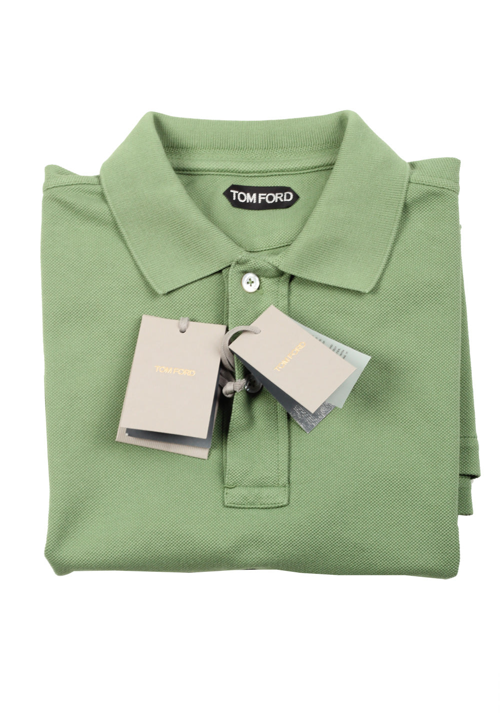 TOM FORD Green Short Sleeve Polo Shirt Size 52 / 42R U.S.
