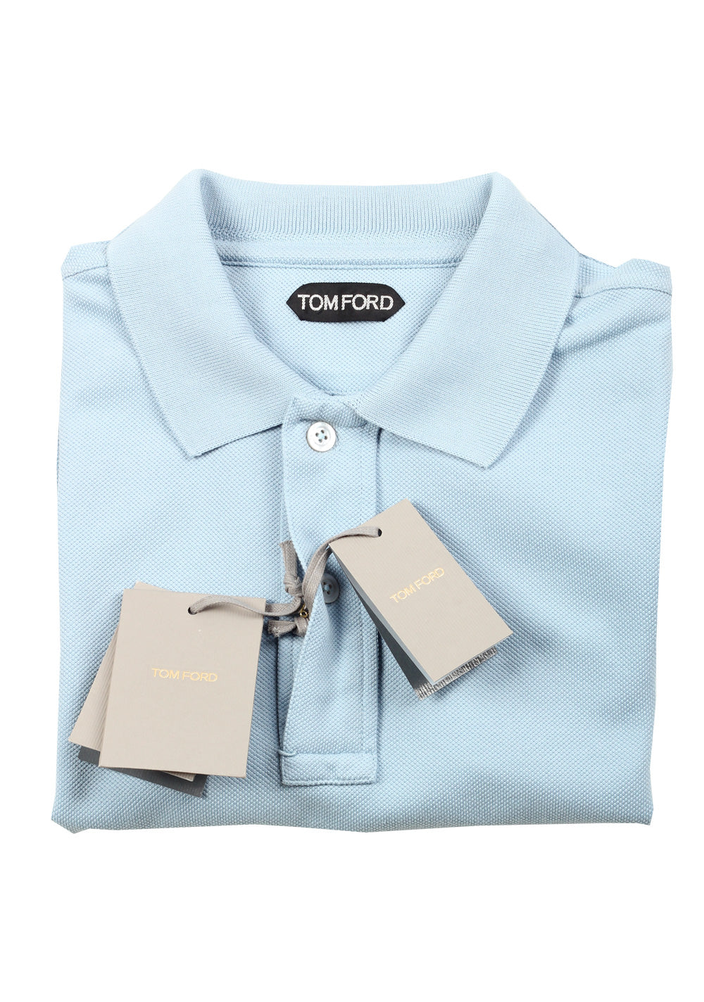 TOM FORD Blue Short Sleeve Polo Shirt Size 50 / 40R U.S.