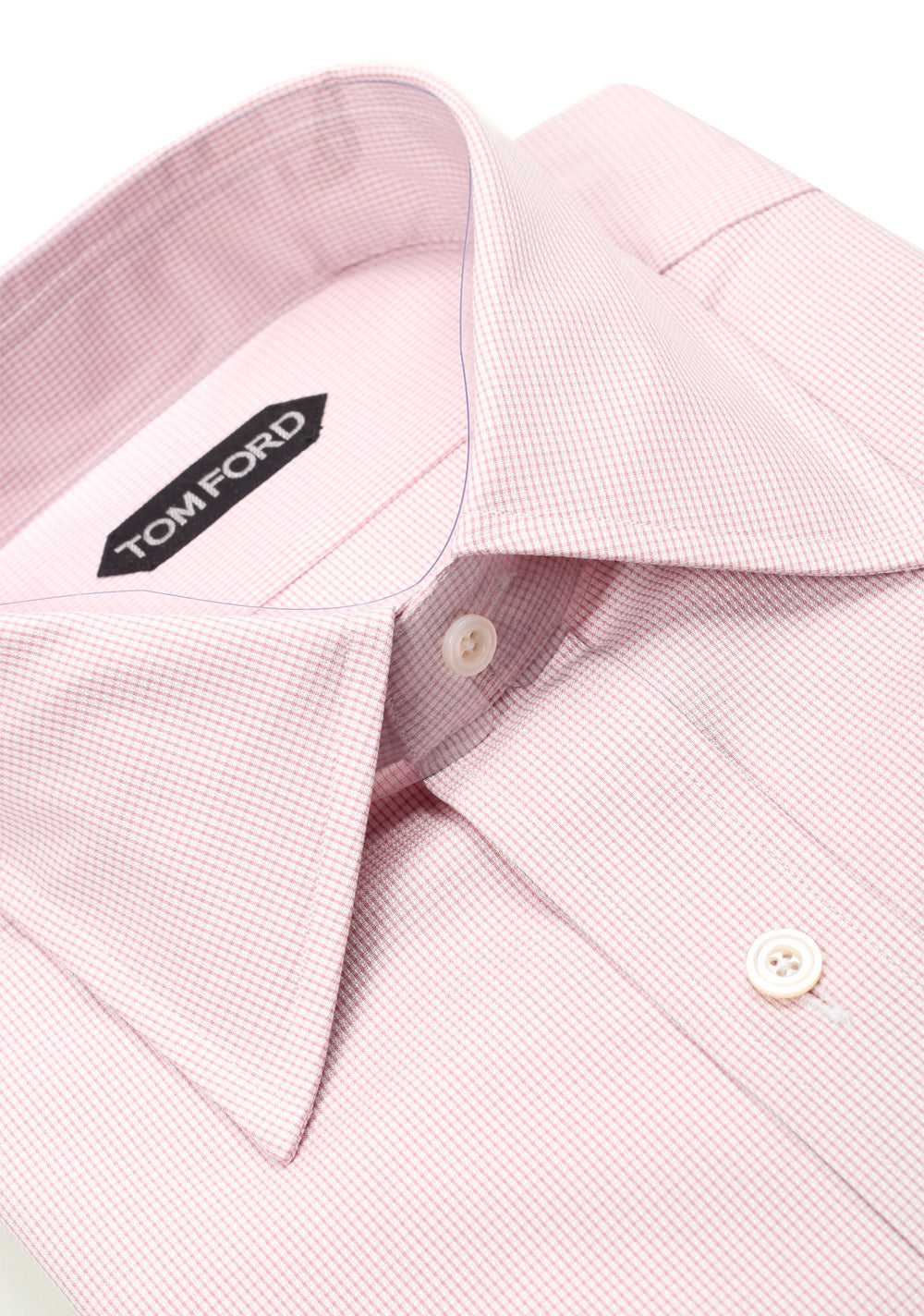 TOM FORD Checked White Pink Dress Shirt Size 40 / 15,75 U.S.