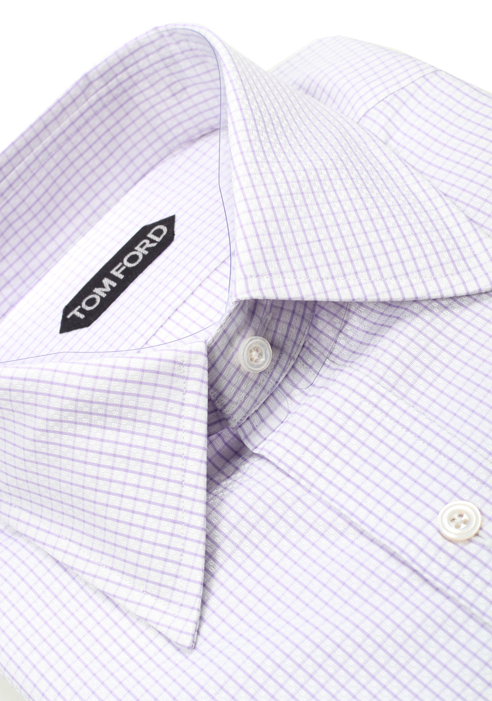 TOM FORD Checked White Pink Dress Shirt Size 40 / 15,75 U.S.
