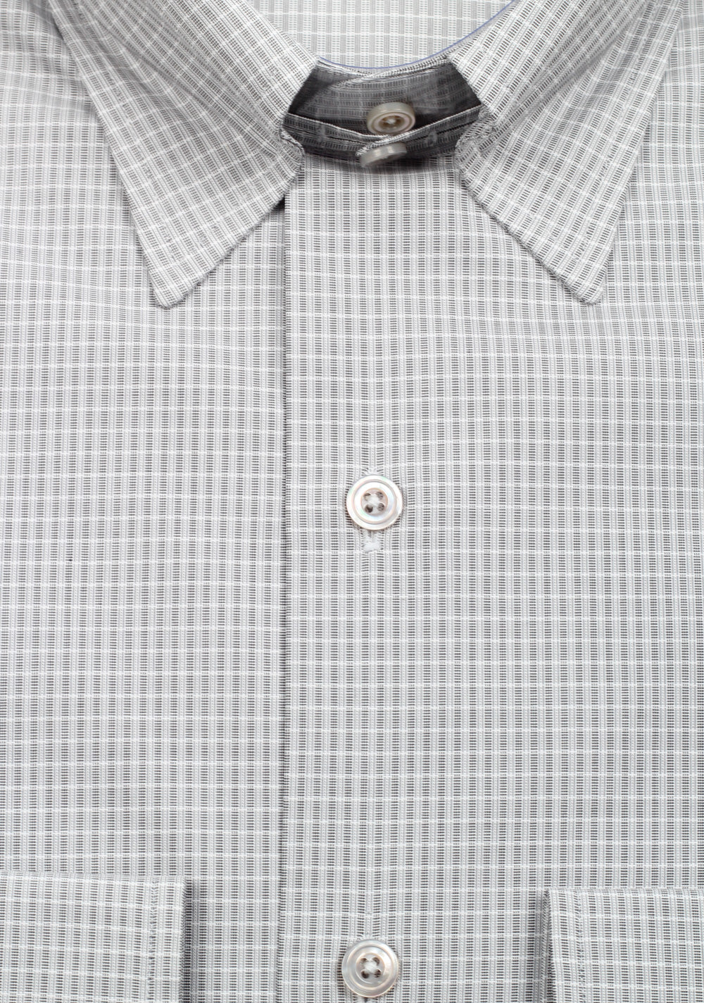 TOM FORD Checked Gray High Collar Dress Shirt Size 40 / 15,75 U.S.