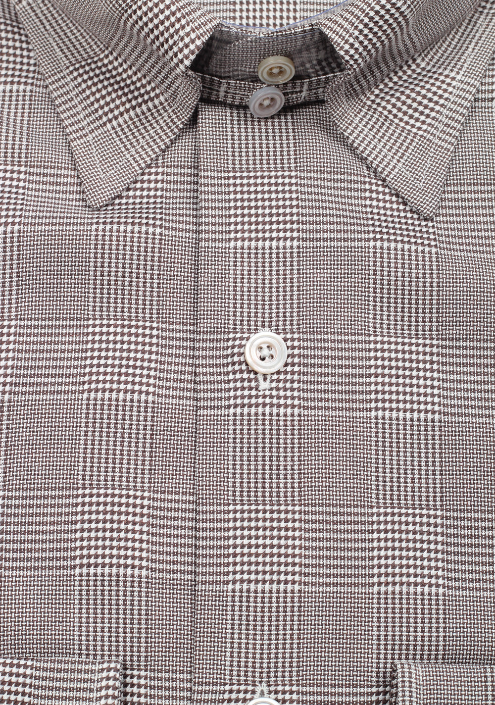 TOM FORD Checked Gray High Collar Dress Shirt Size 40 / 15,75 U.S.
