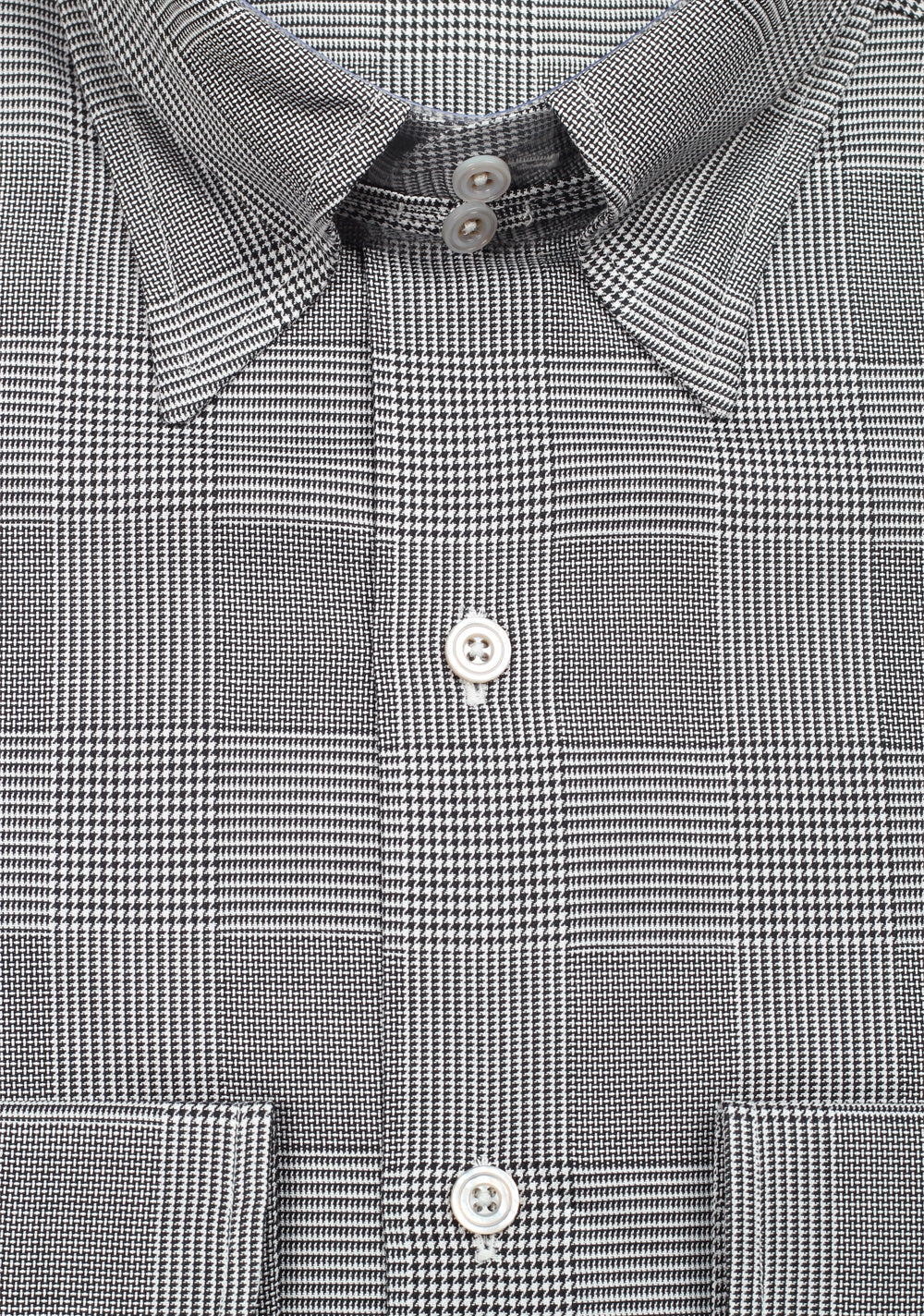 TOM FORD Checked Gray High Collar Dress Shirt Size 40 / 15,75 U.S.