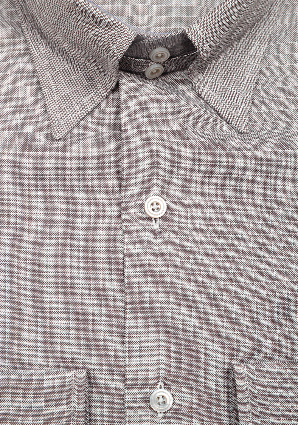 TOM FORD Checked Gray High Collar Dress Shirt Size 40 / 15,75 U.S.
