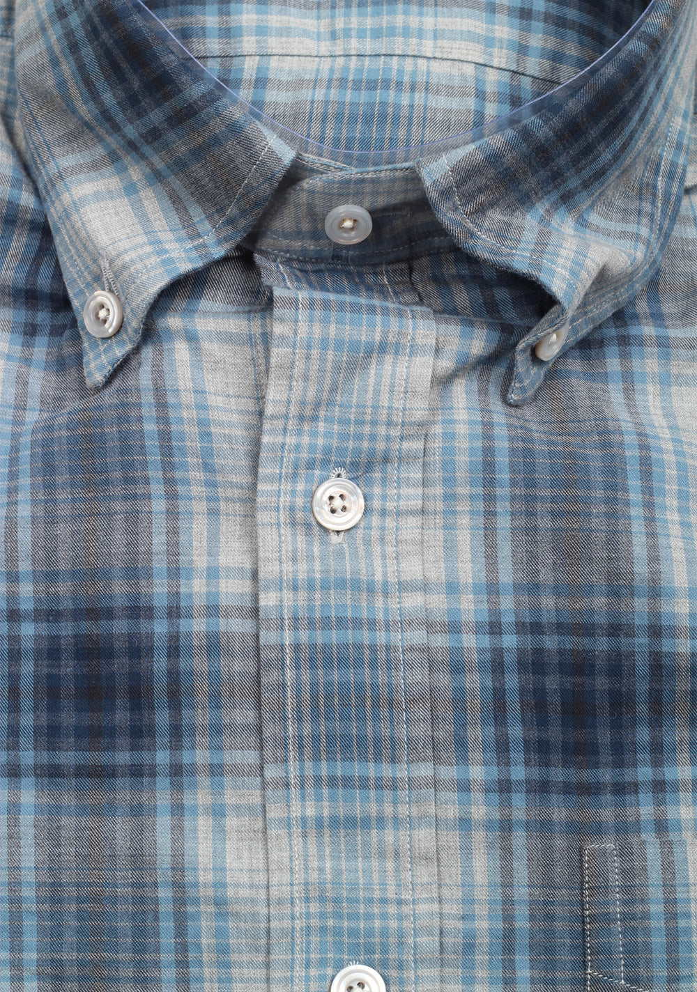TOM FORD Checked Blue Button Down Dress Shirt Size 40 / 15,75 U.S.