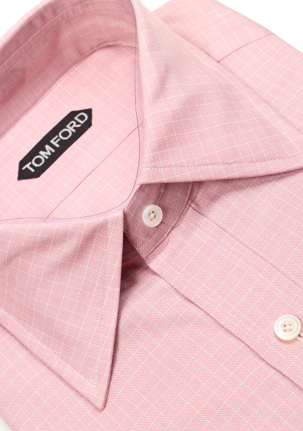 TOM FORD Checked White Pink Dress Shirt Size 40 / 15,75 U.S.