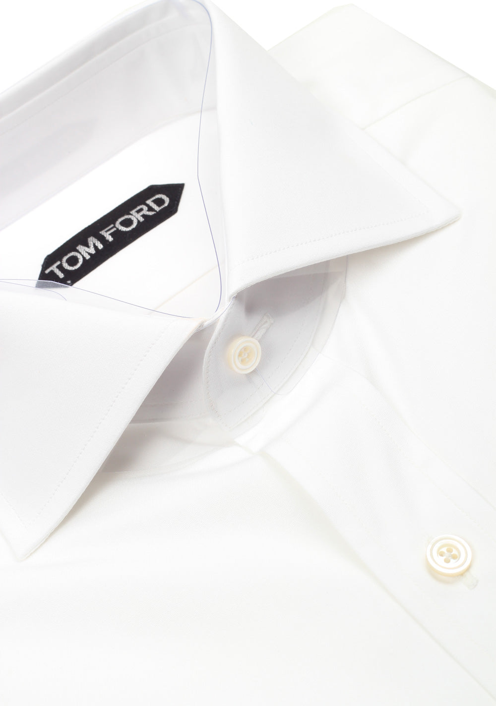 TOM FORD Solid White Dress Shirt Size 38 / 15 U.S.