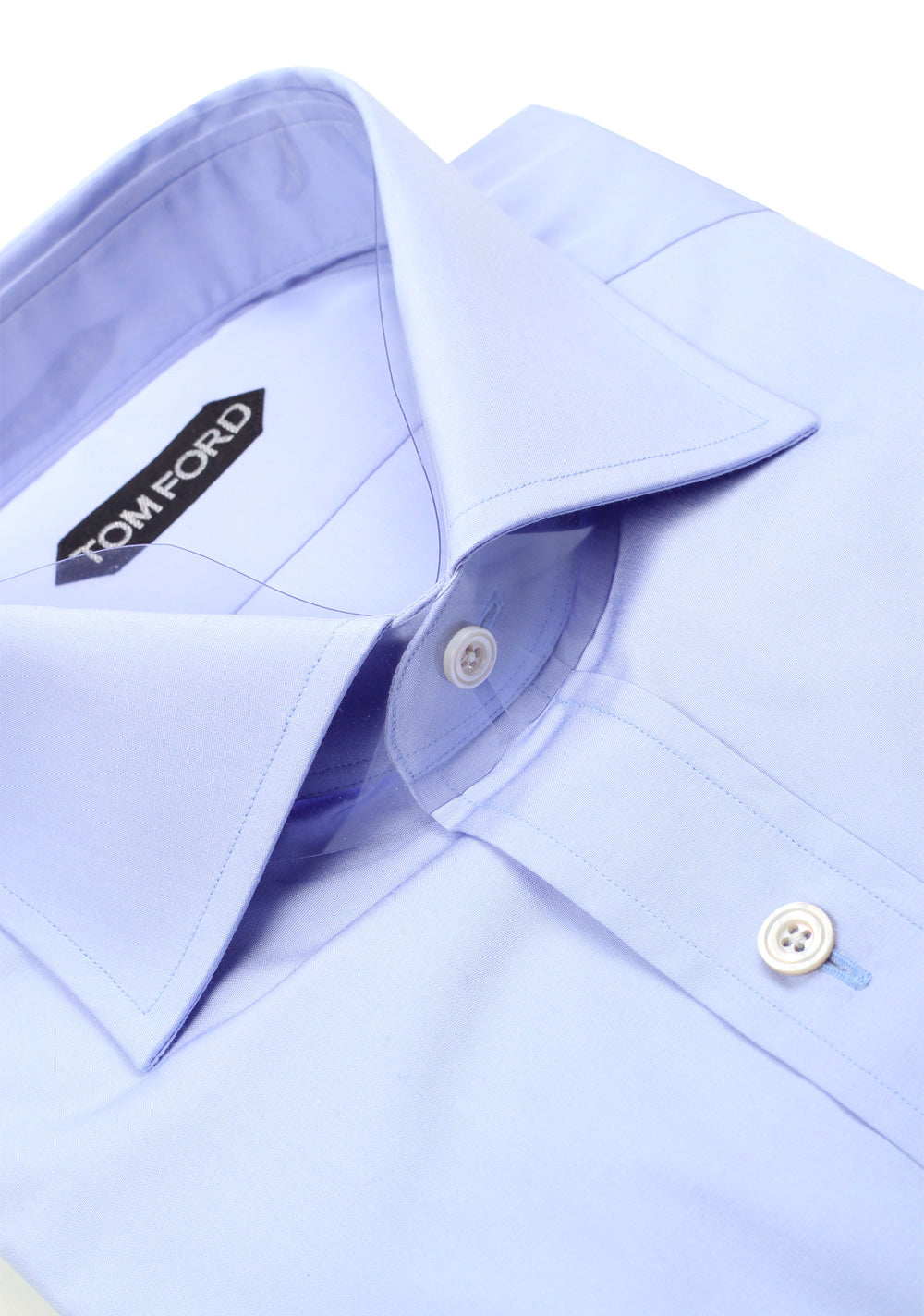 TOM FORD Solid Blue Dress Shirt Size 41 / 16 U.S.