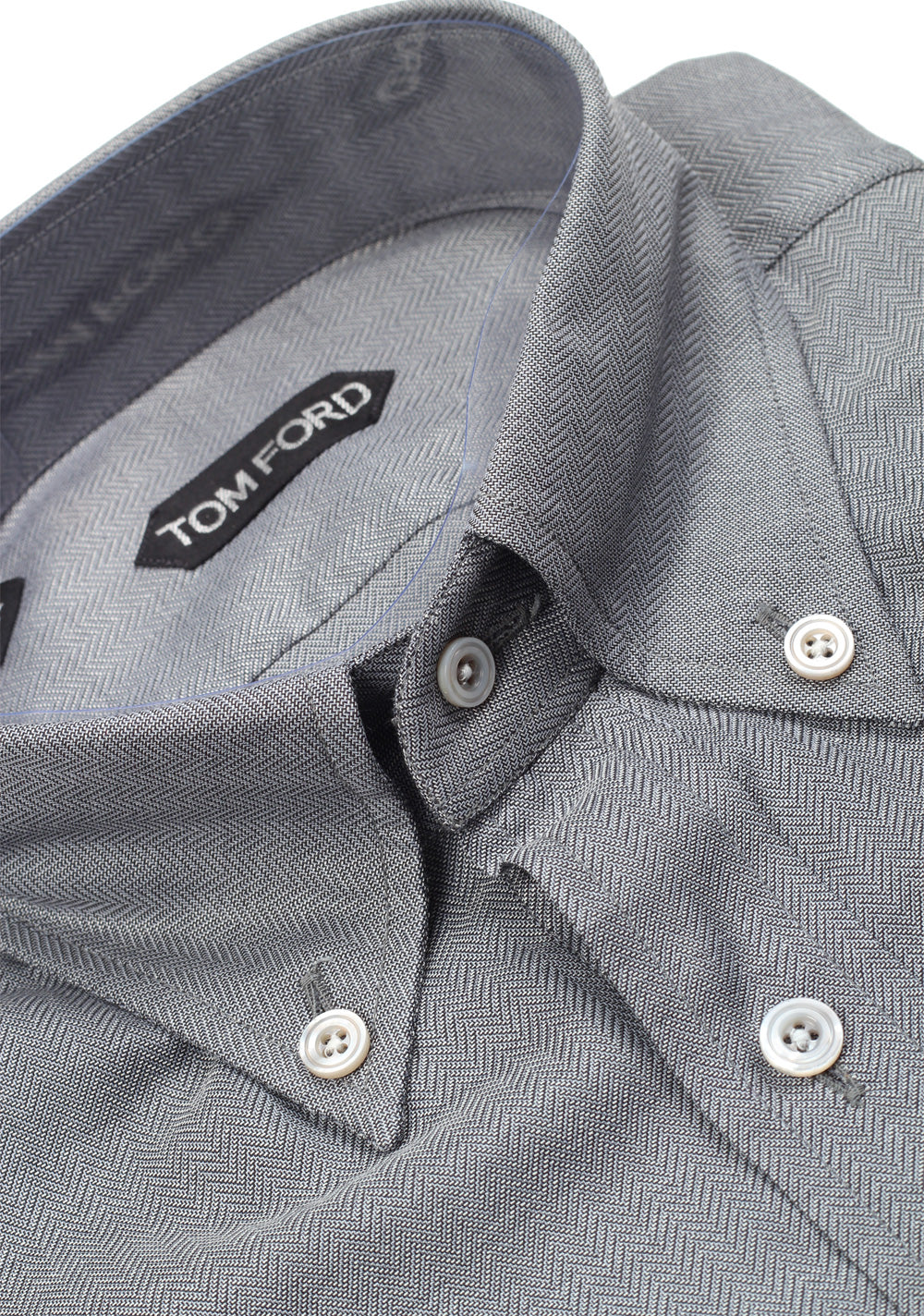 TOM FORD Solid Gray Shirt Size 40 / 15,75 U.S.