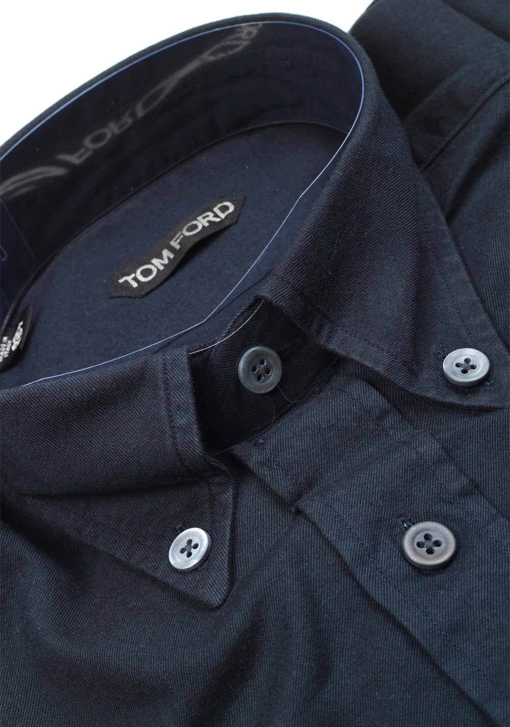 TOM FORD Solid Blue Casual Button Down Shirt Size 40 / 15,75 U.S.
