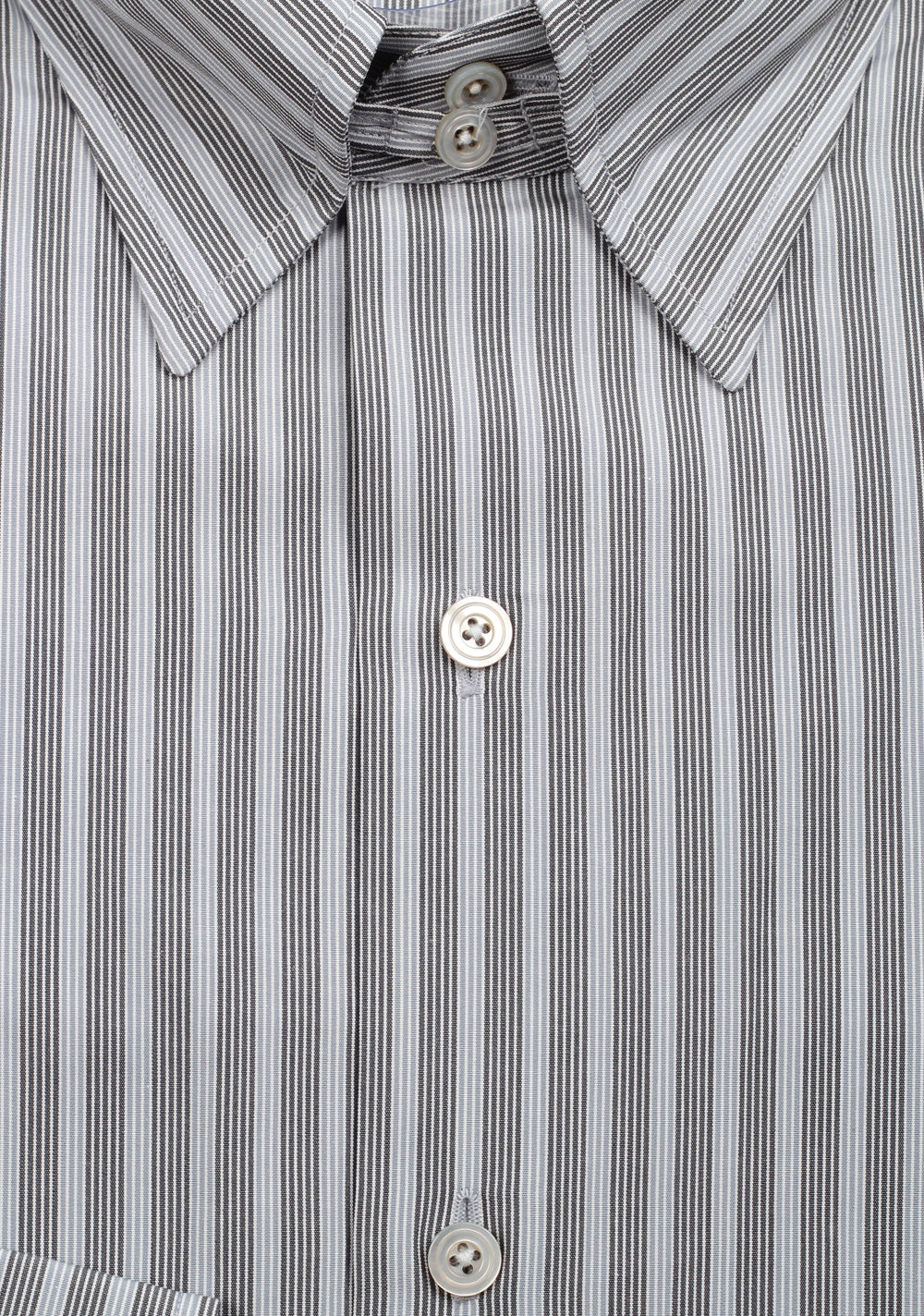 TOM FORD Striped Gray High Collar Dress Shirt Size 40 / 15,75 U.S.