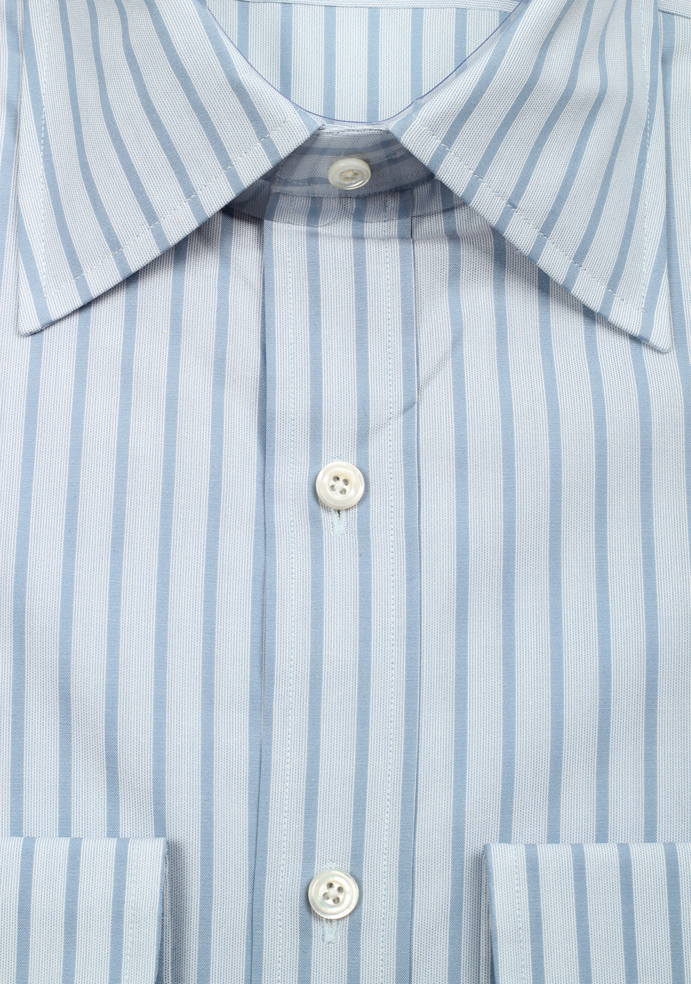 TOM FORD Striped Blue High Collar Dress Shirt Size 40 / 15,75 U.S.