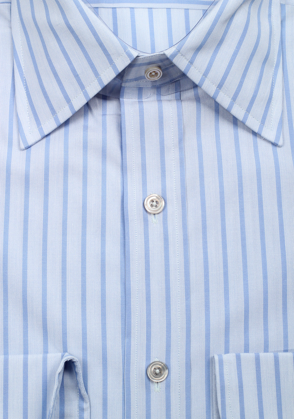 TOM FORD Striped Blue High Collar Dress Shirt Size 40 / 15,75 U.S.