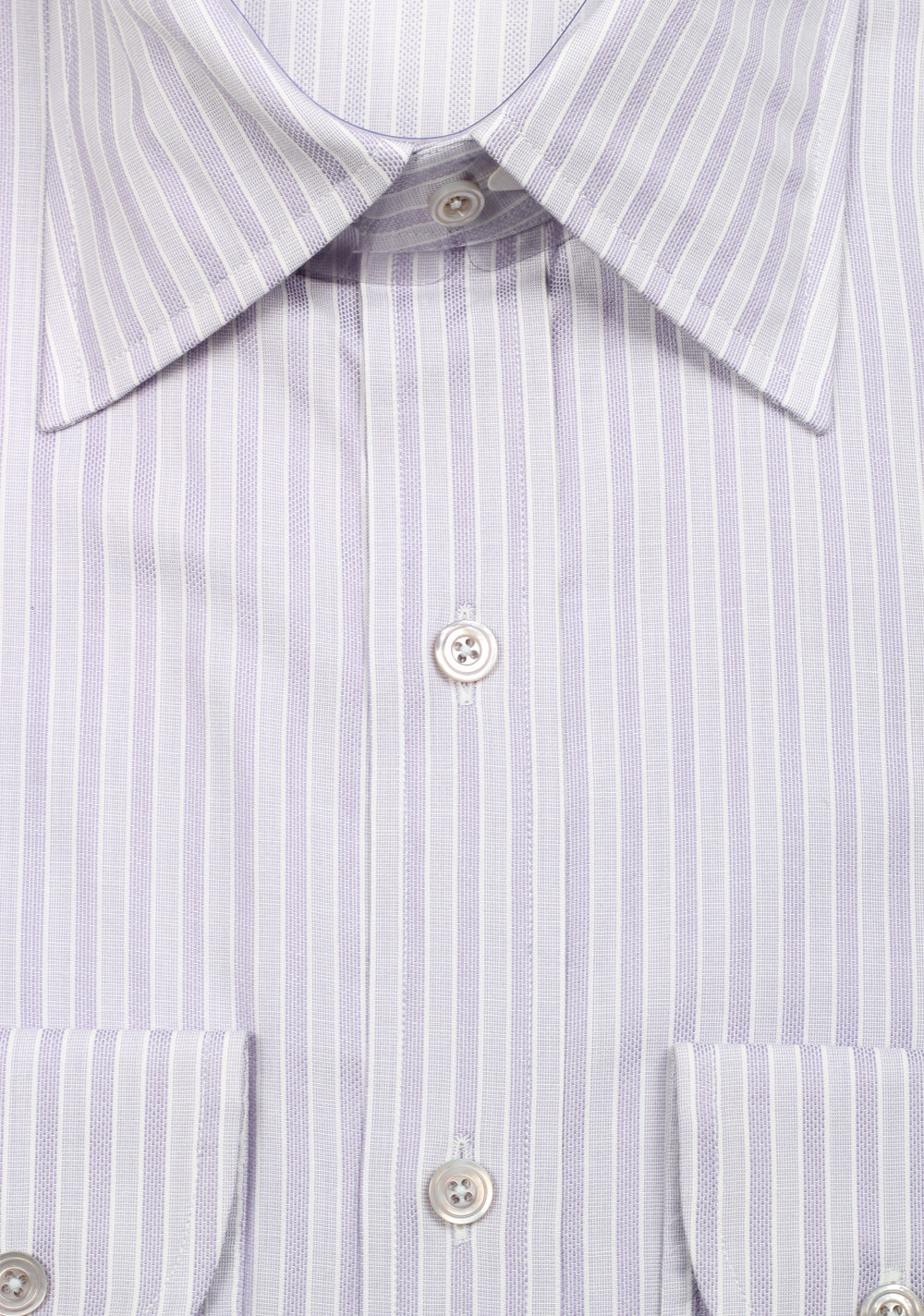 TOM FORD Striped Grayish Purple High Collar Dress Shirt Size 40 / 15,75 U.S.