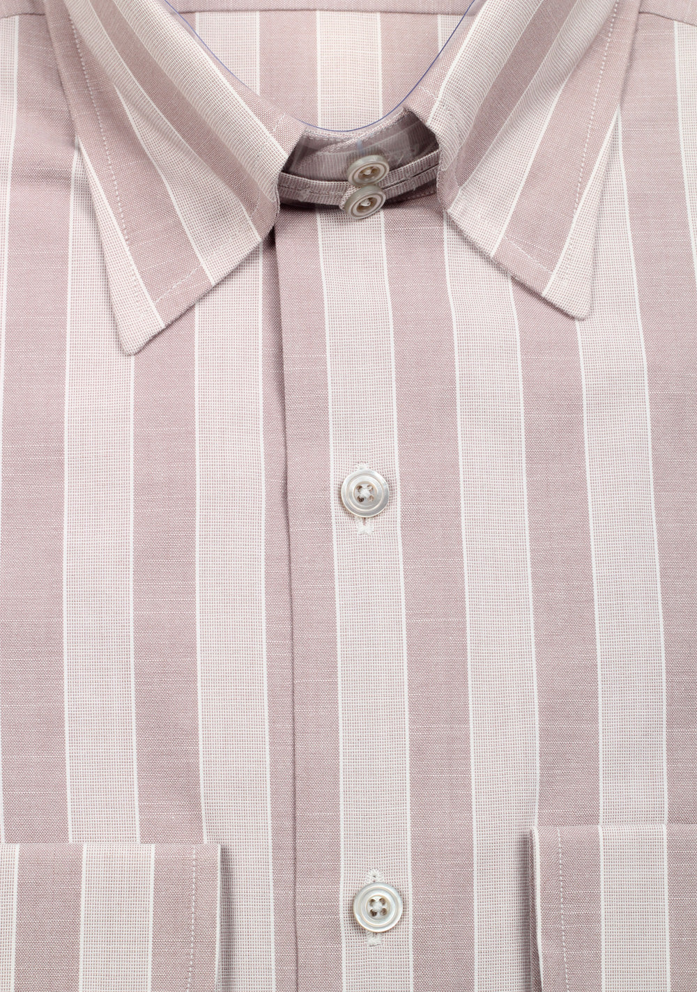 TOM FORD Striped Grayish Beige High Collar Dress Shirt Size 40 / 15,75 U.S.