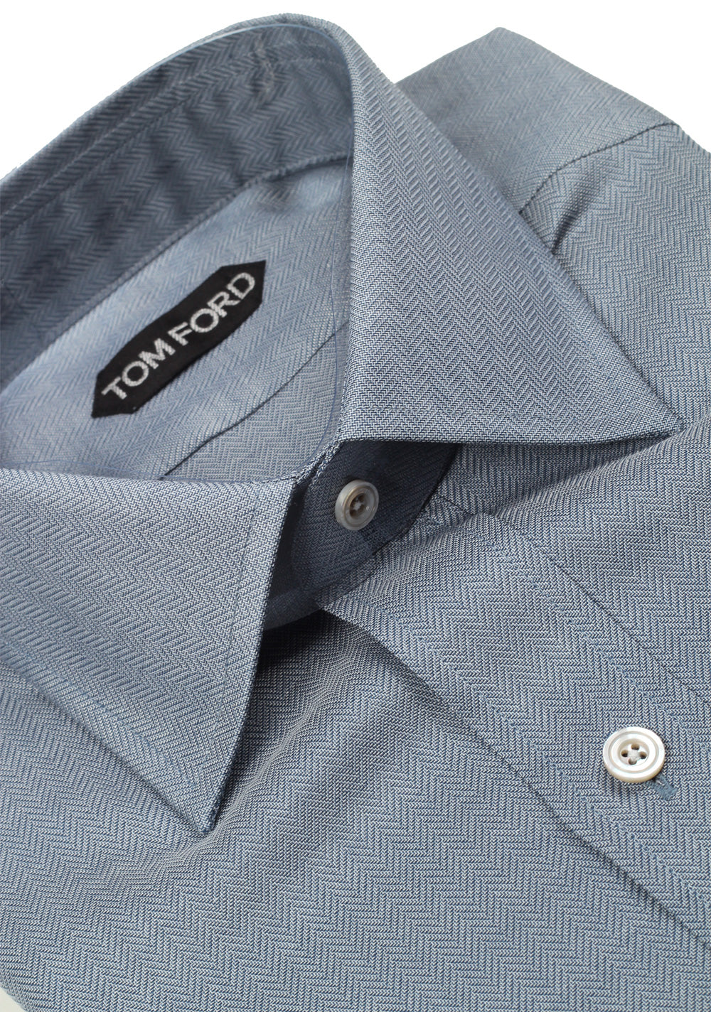 TOM FORD Solid Grayish Blue Dress Shirt Size 39 / 15,5 U.S.