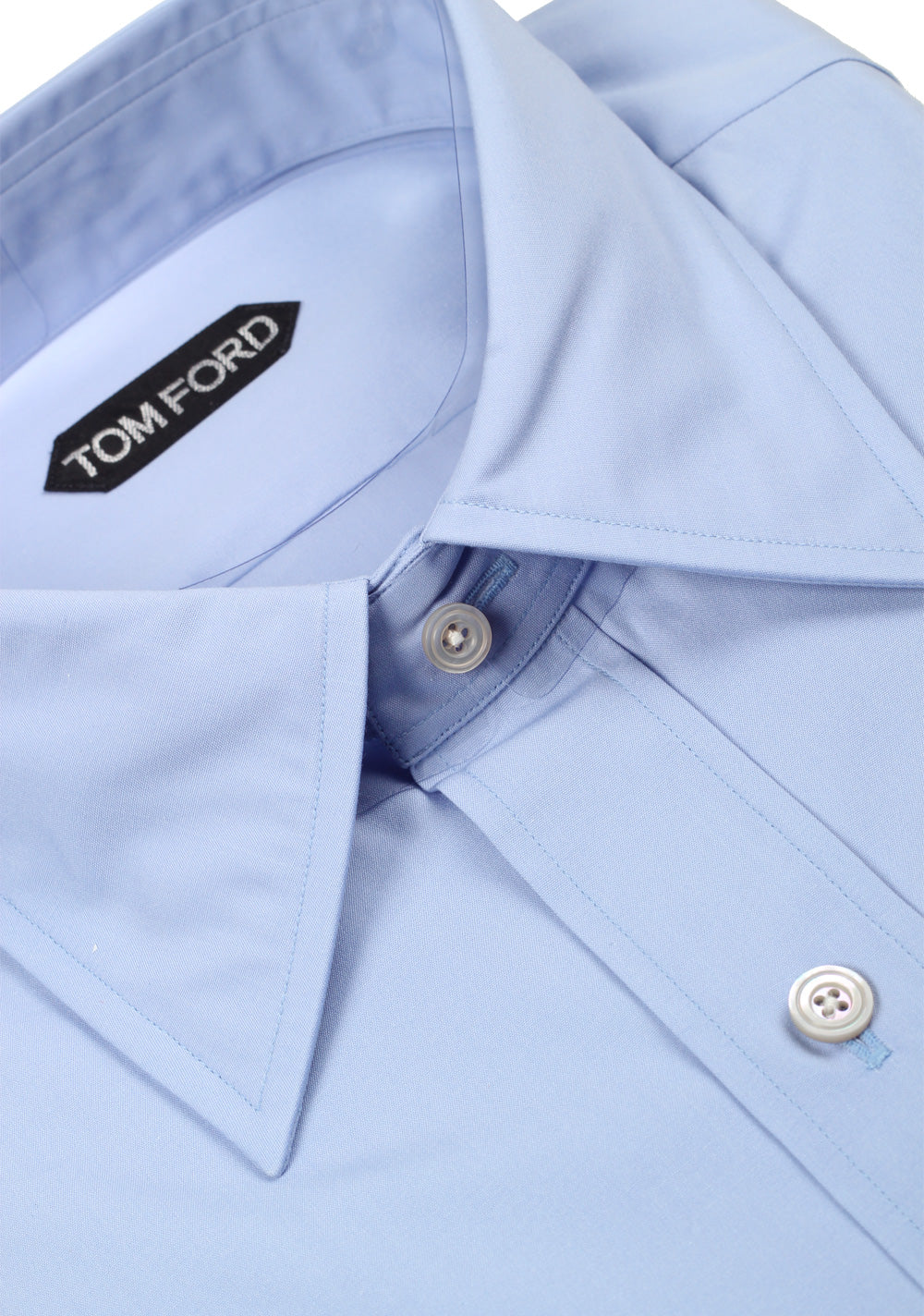 TOM FORD Solid Blue Dress Shirt Size 42 / 16,5 U.S.