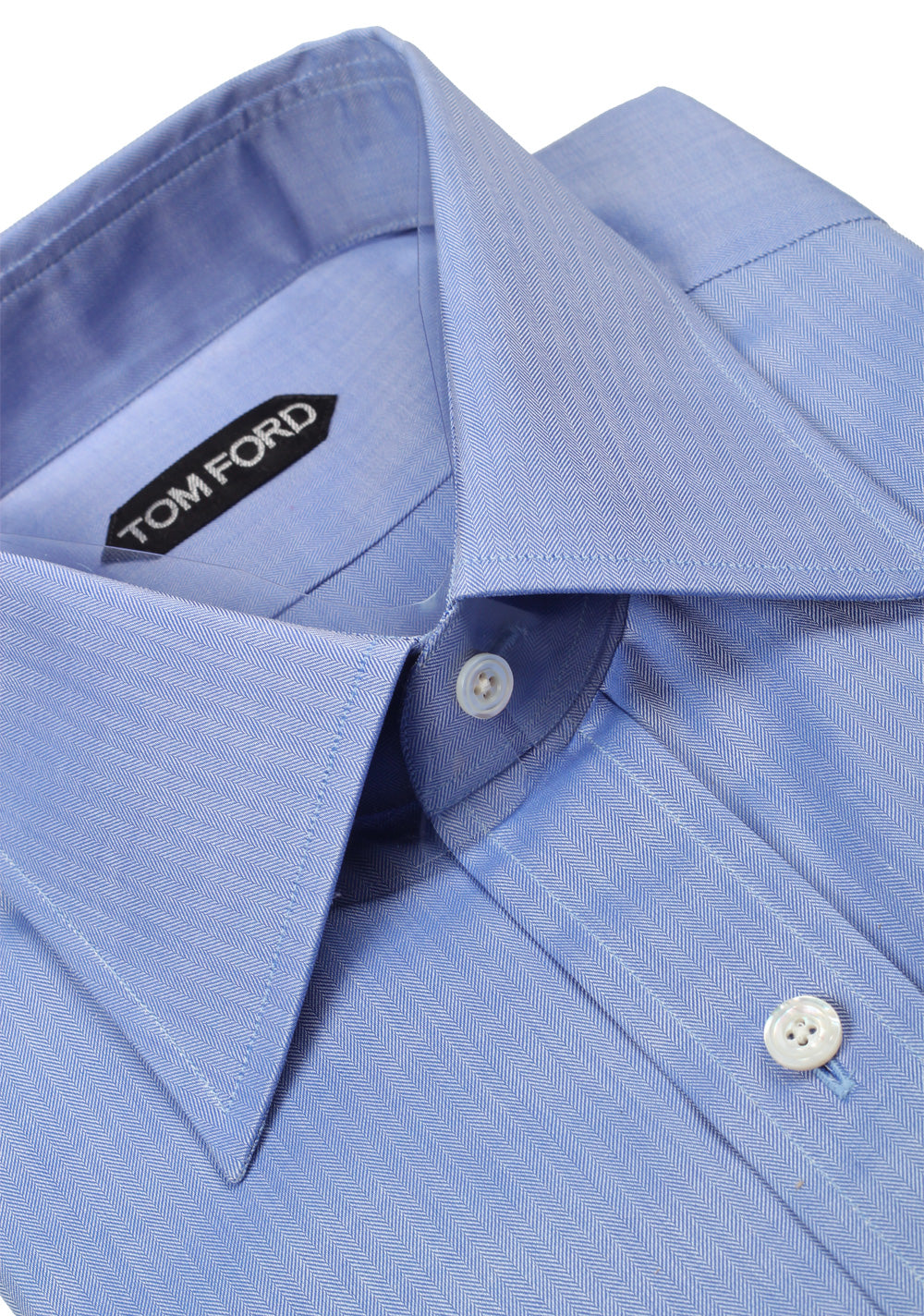 TOM FORD Solid Blue Dress Shirt Size 42 / 16,5 U.S.