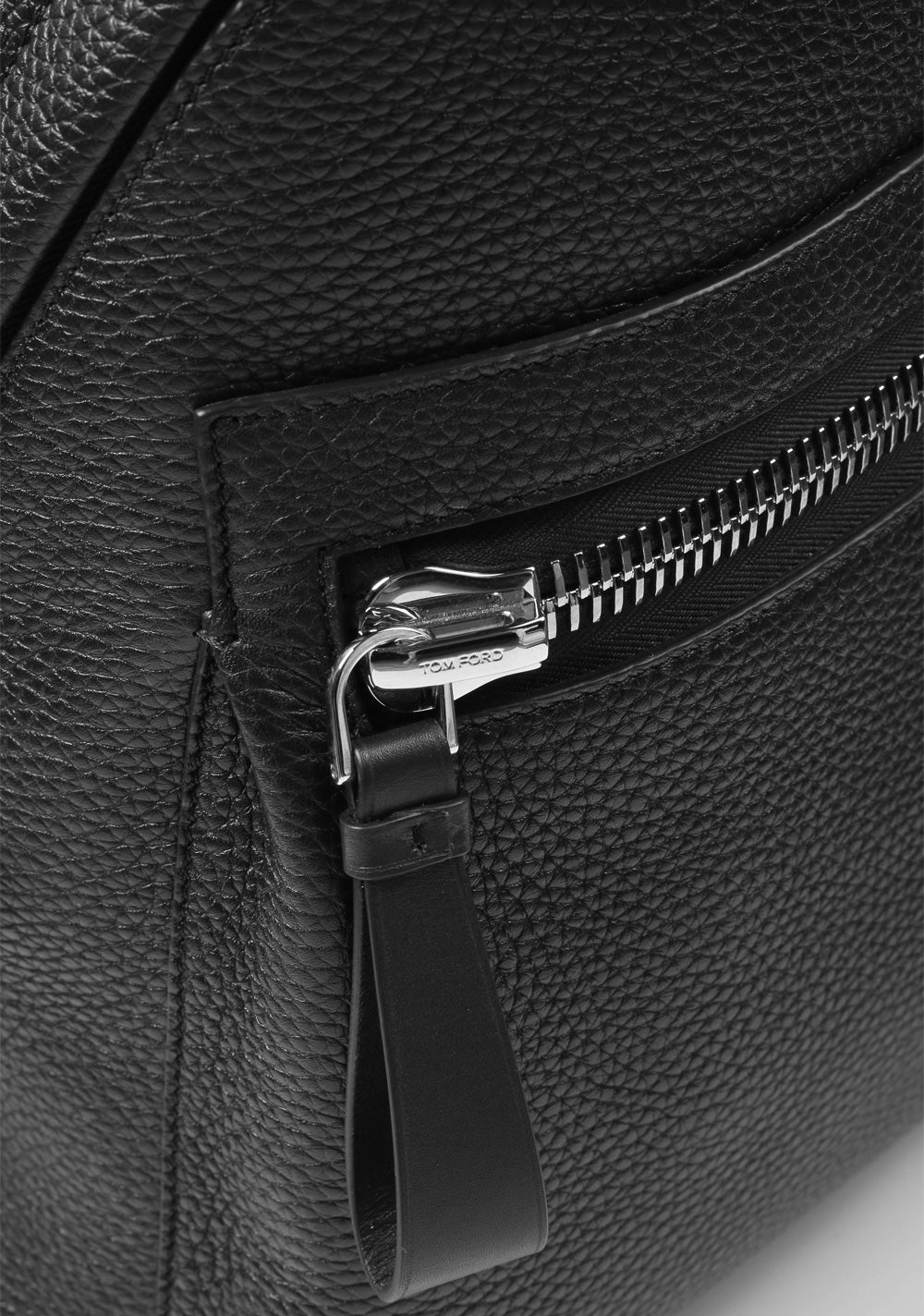 TOM FORD Buckley Black Grained Leather Backpack Bag