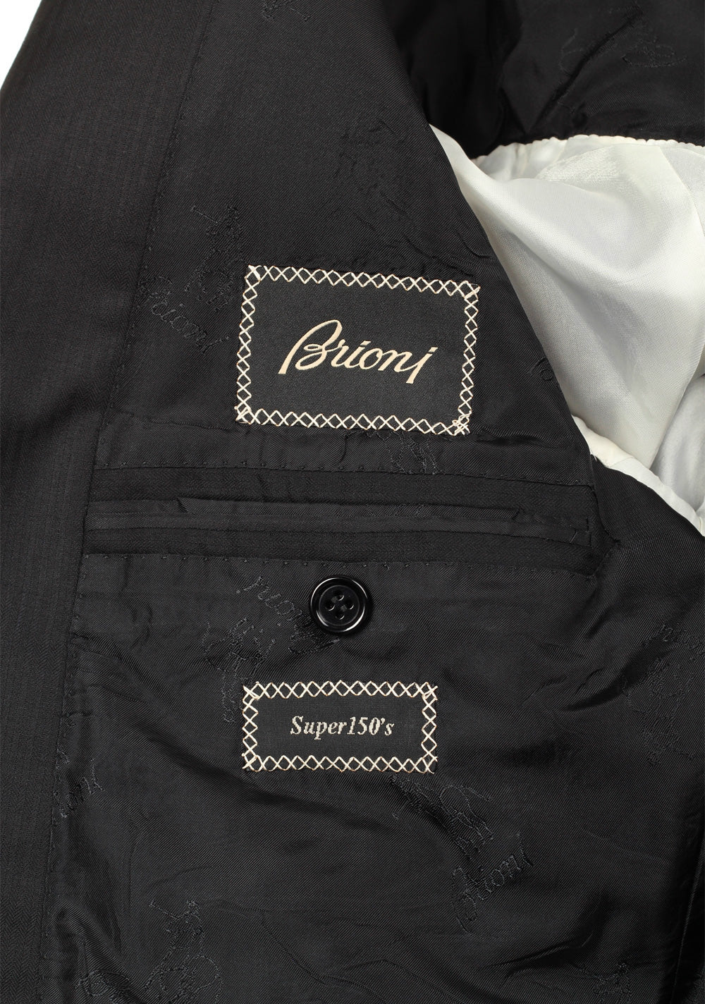 Brioni Colosseo Charcoal Suit Size 50 / 40R U.S. In Wool Super 150s