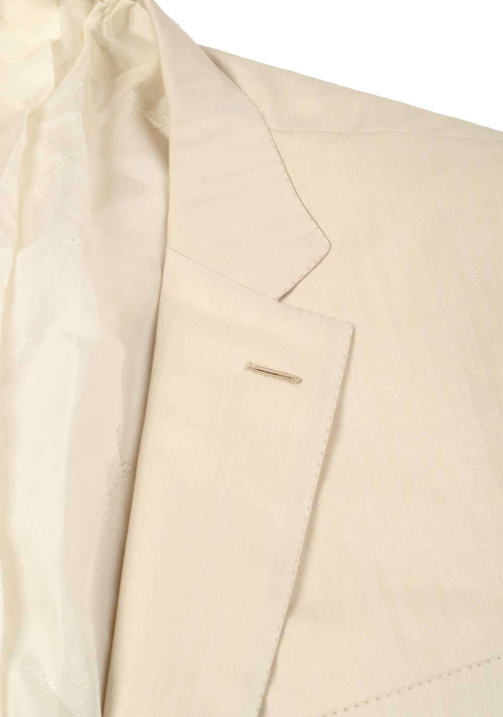 Brioni Brunico Ivory Sport Coat Size 56 / 46R U.S. In Wool Super 150s